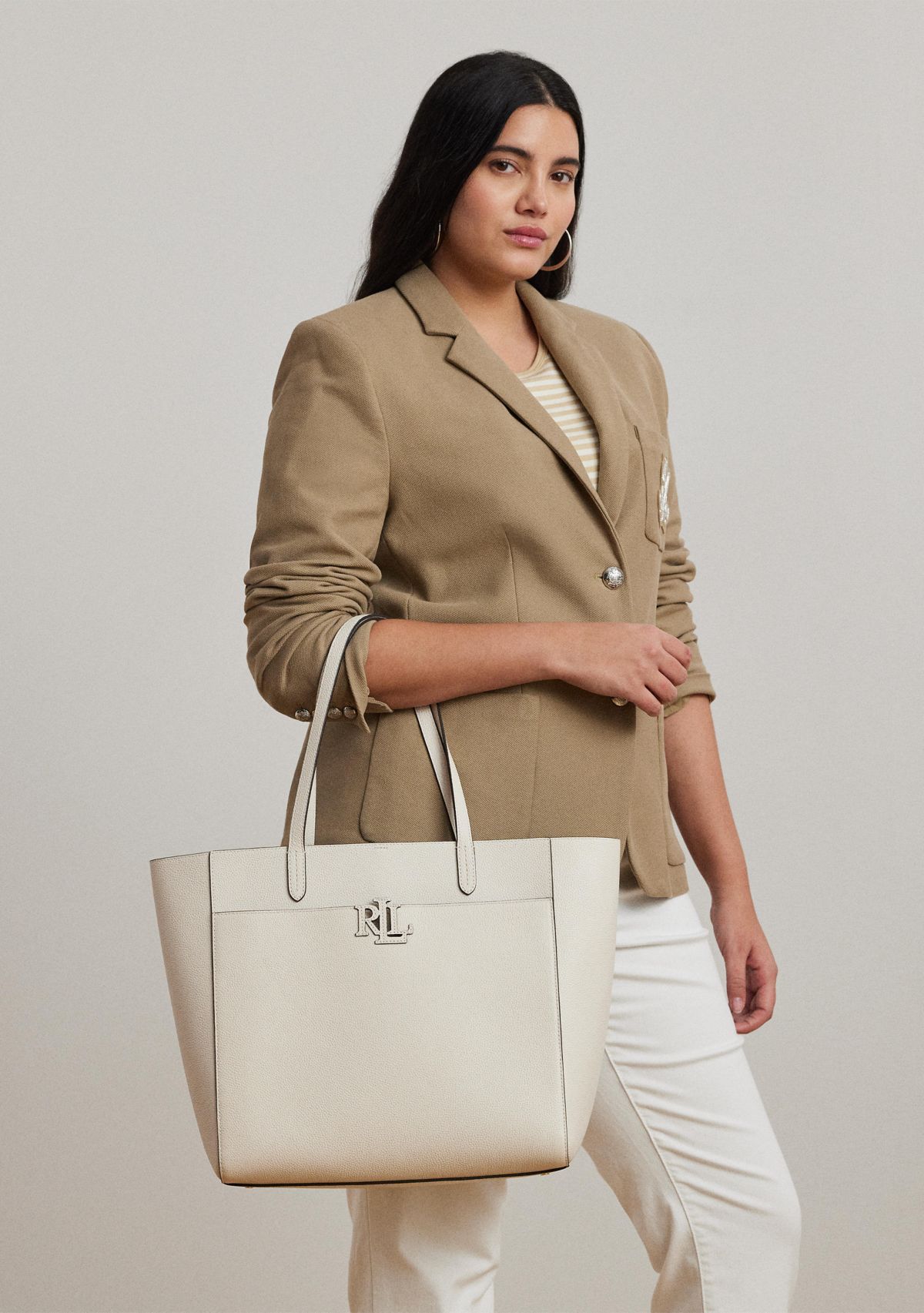 Pebbled Leather Large Cameryn Tote Bag