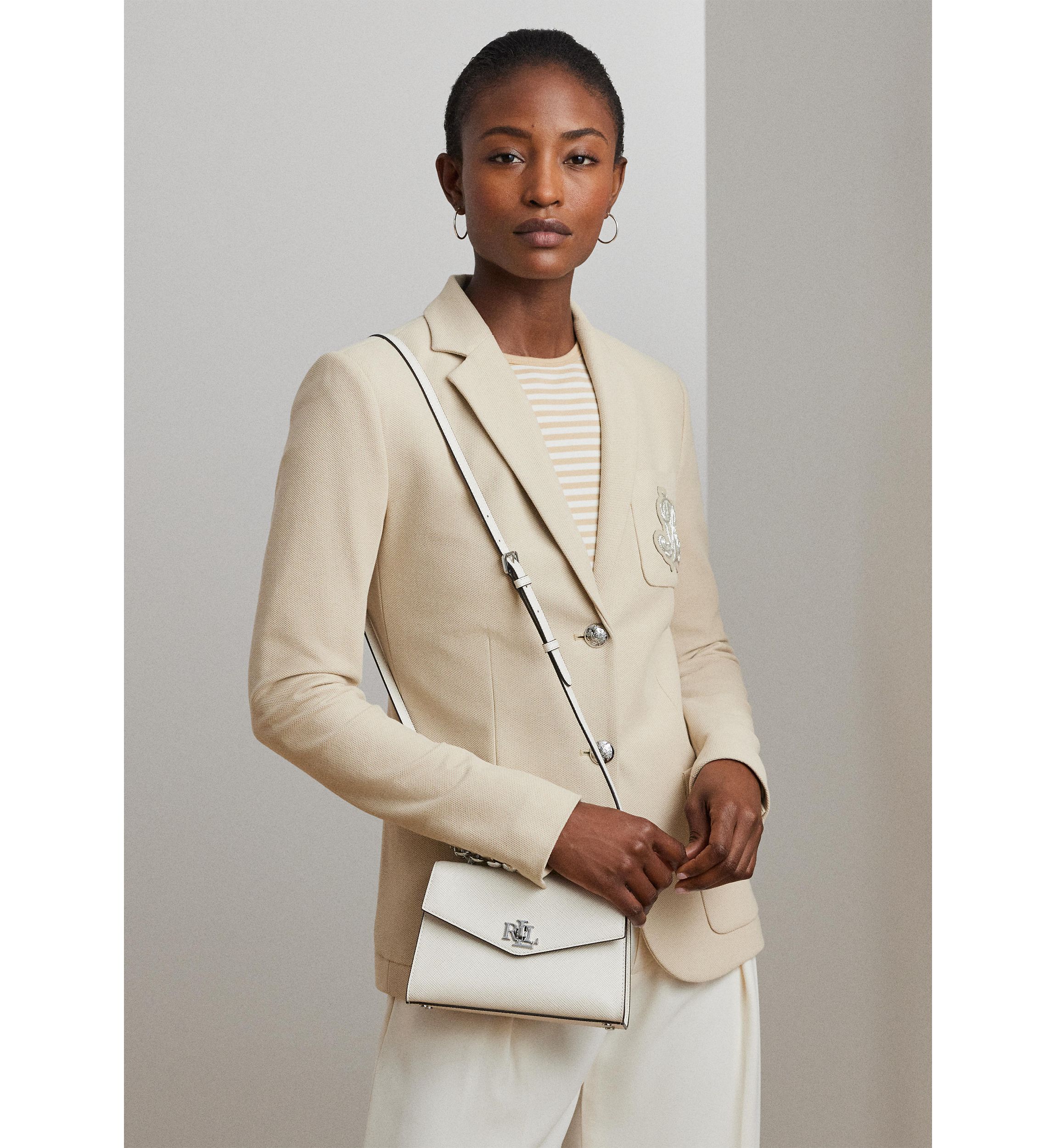 Crosshatch Leather Small Farrah Satchel