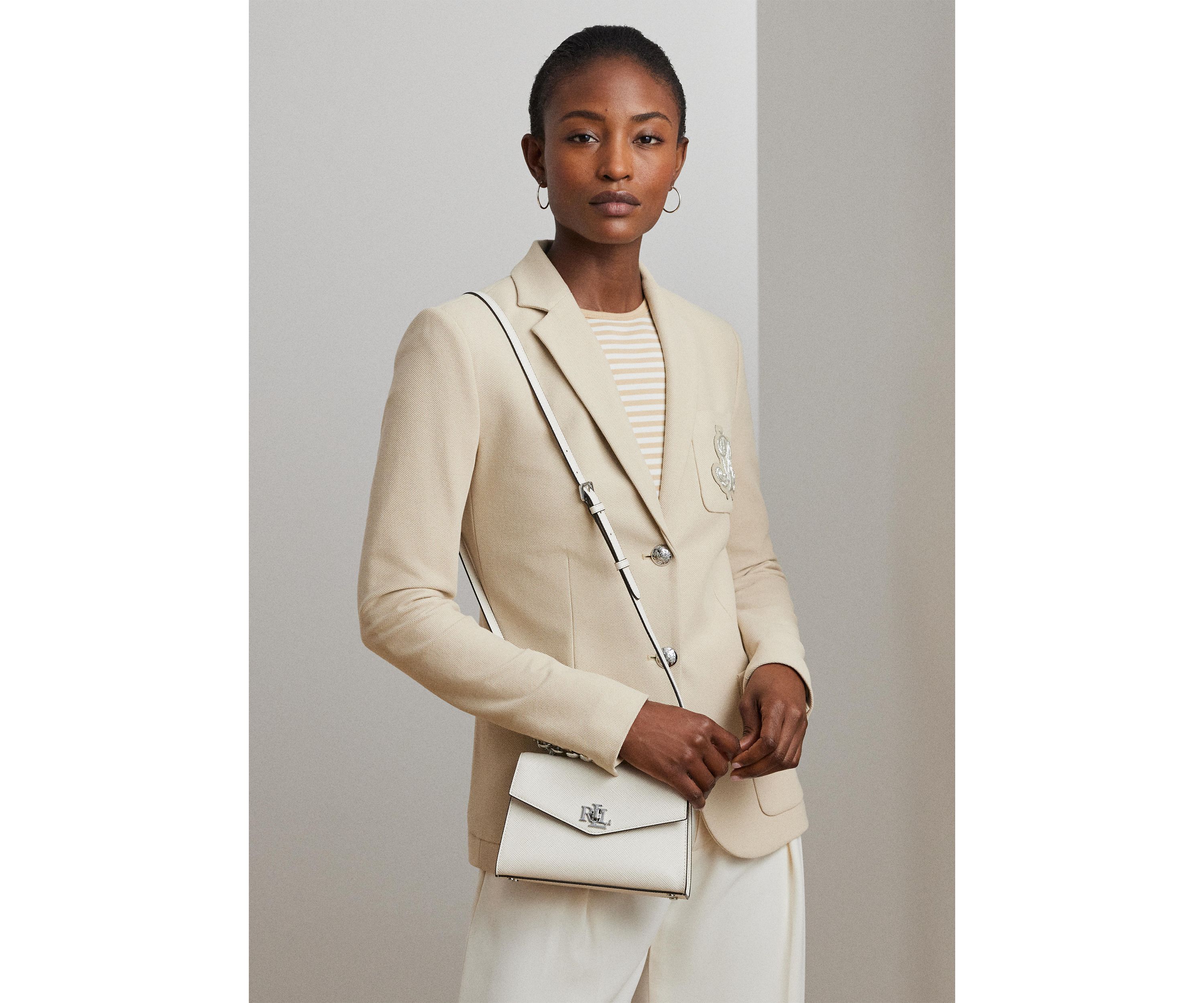 Crosshatch Leather Small Farrah Satchel