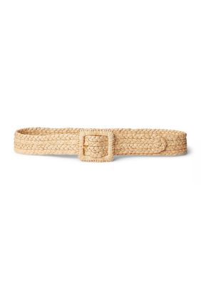 Lauren Ralph Lauren Women's Raffia Wide Belt, Small