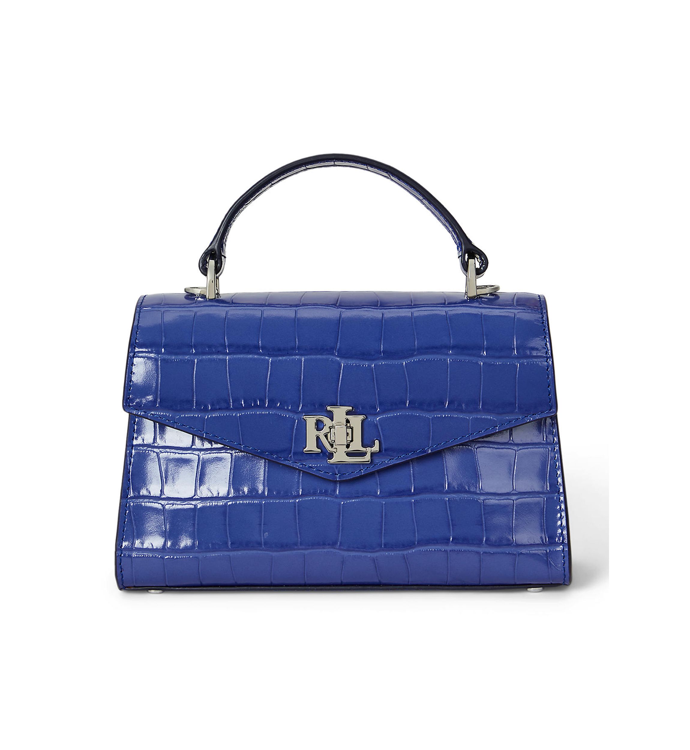 Crocodile Embossed Small Farrah Satchel