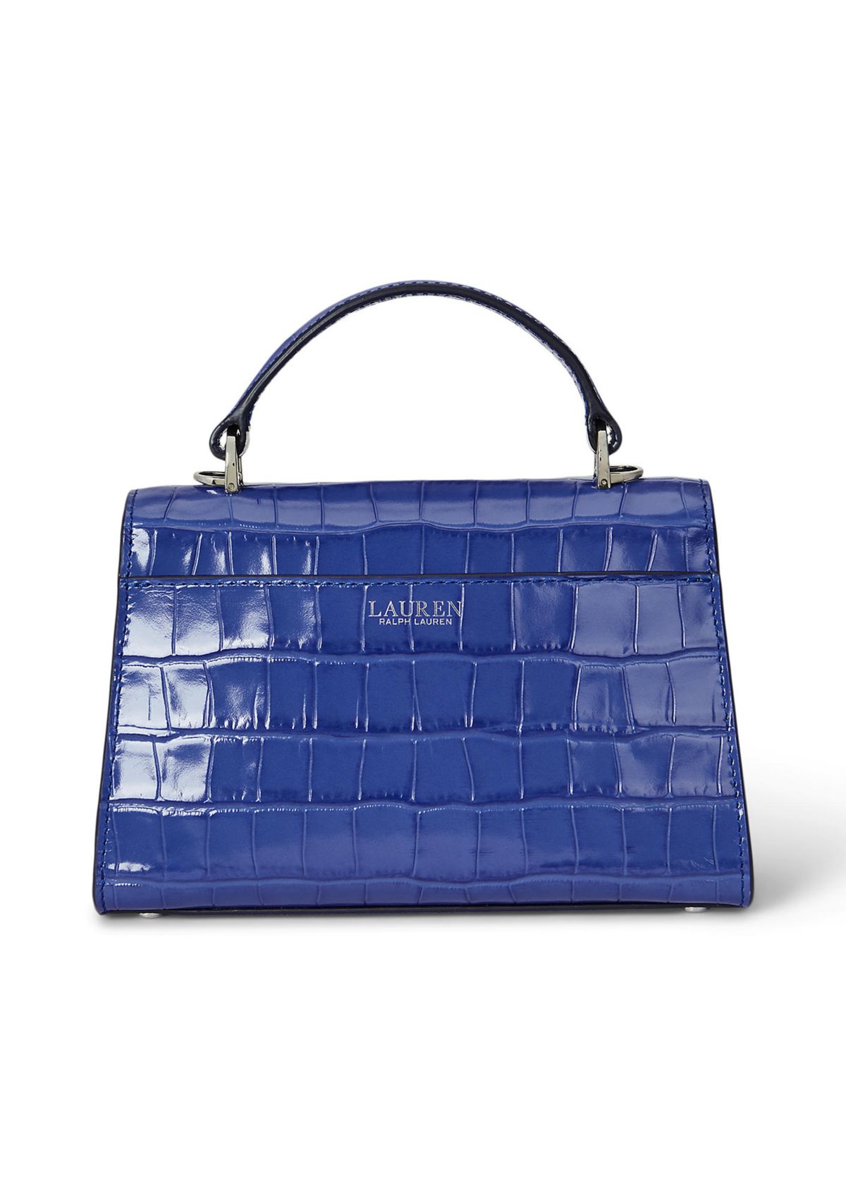 Crocodile Embossed Small Farrah Satchel