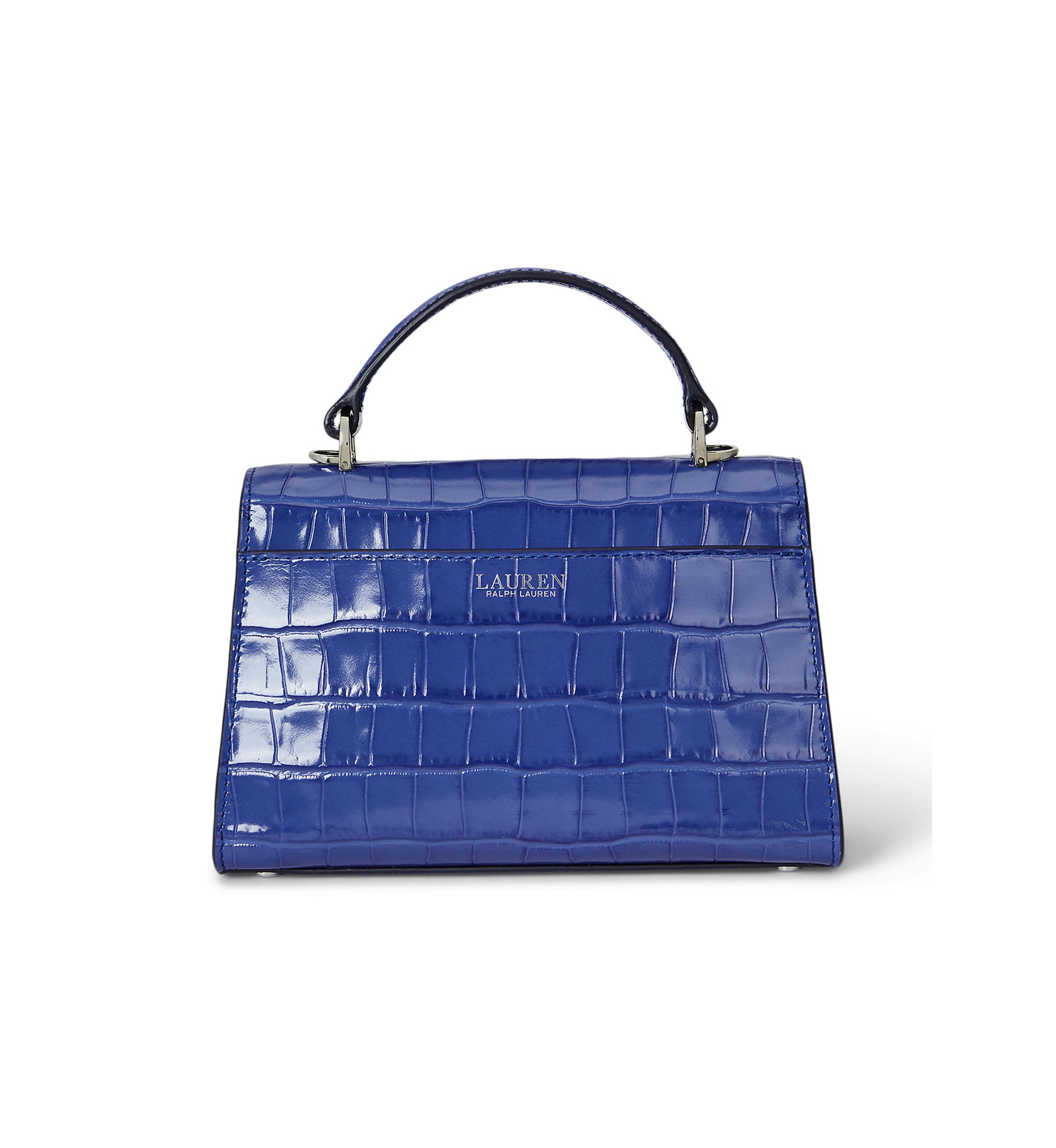 Crocodile Embossed Small Farrah Satchel