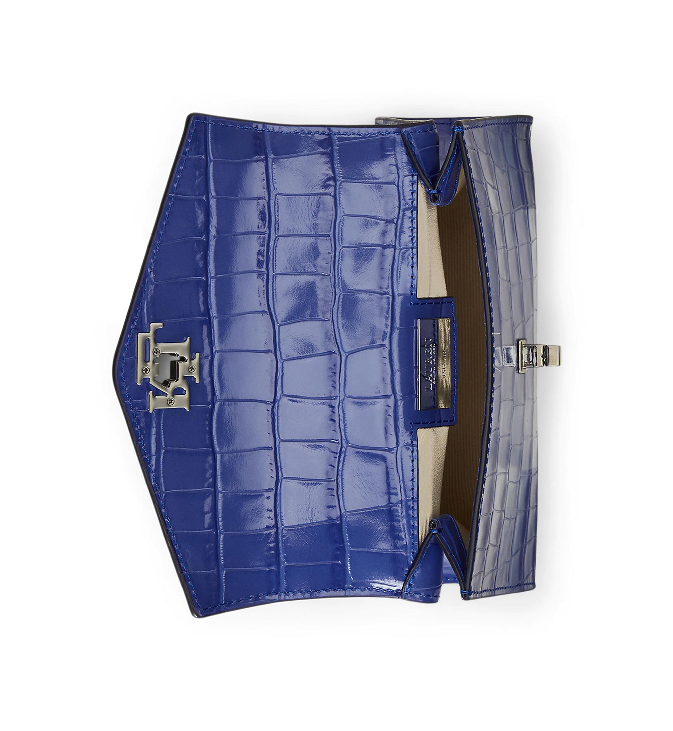 Crocodile Embossed Small Farrah Satchel