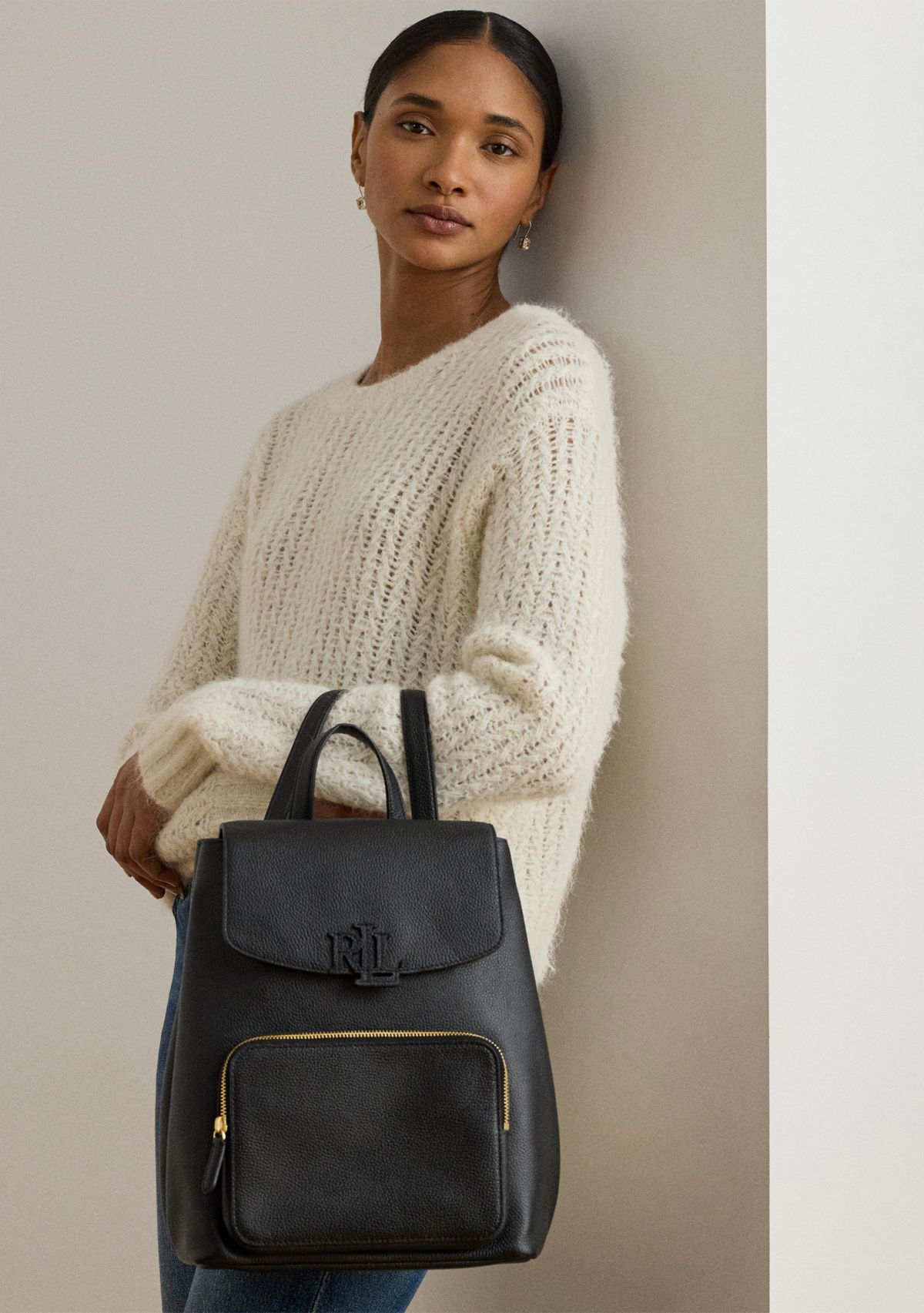 Pebbled Leather Medium Cameryn Backpack