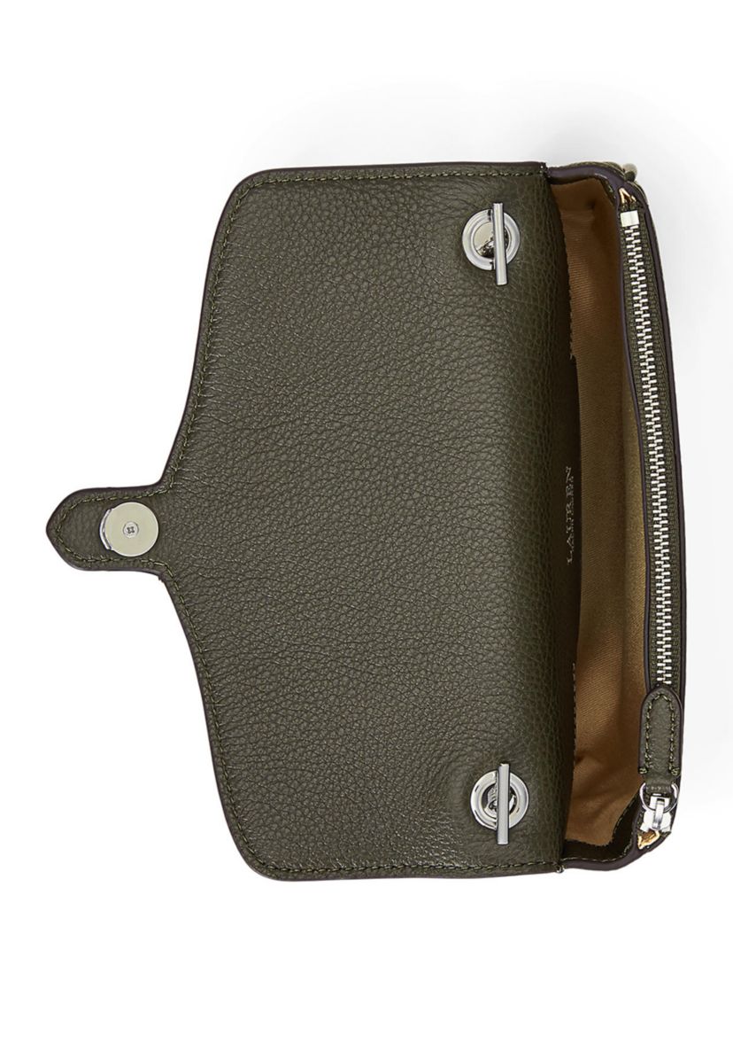 Pebbled Leather Bradley Crossbody Wallet