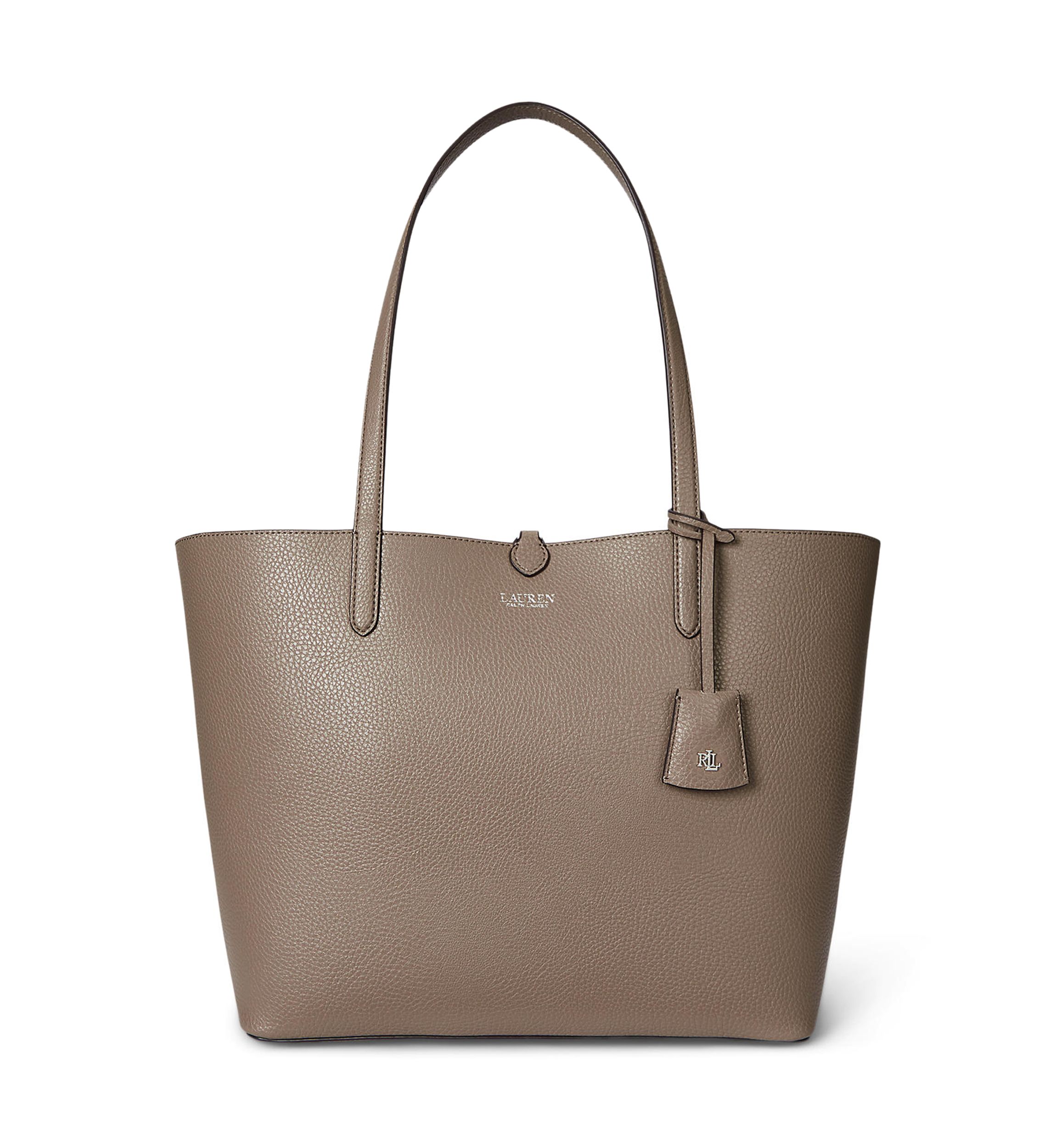 Faux-Leather Large Reversible Tote Bag