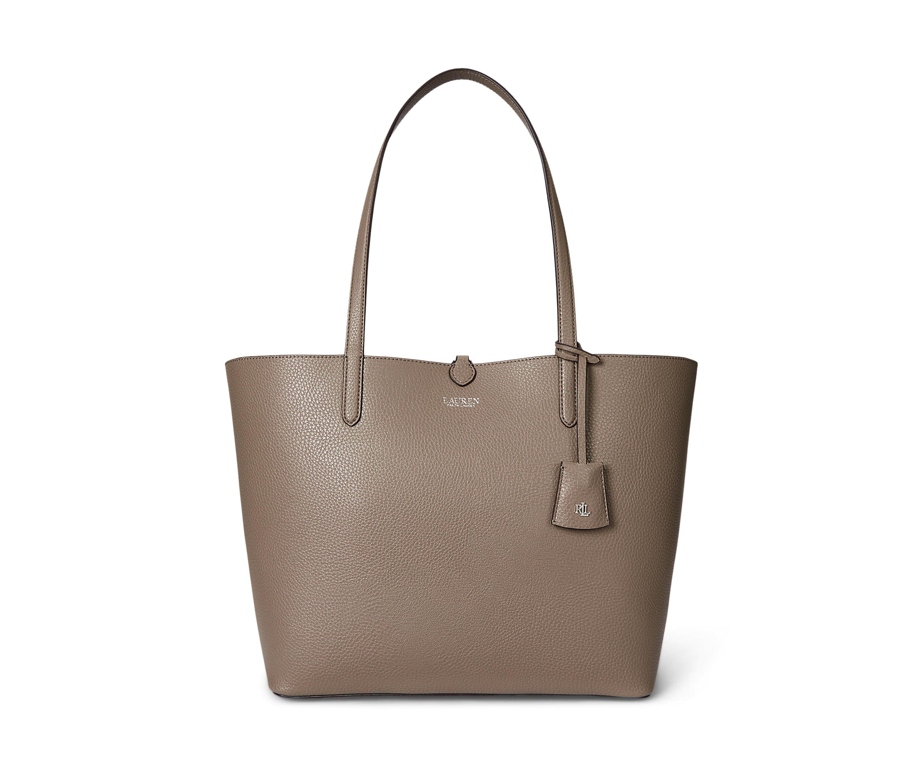 Faux-Leather Large Reversible Tote Bag