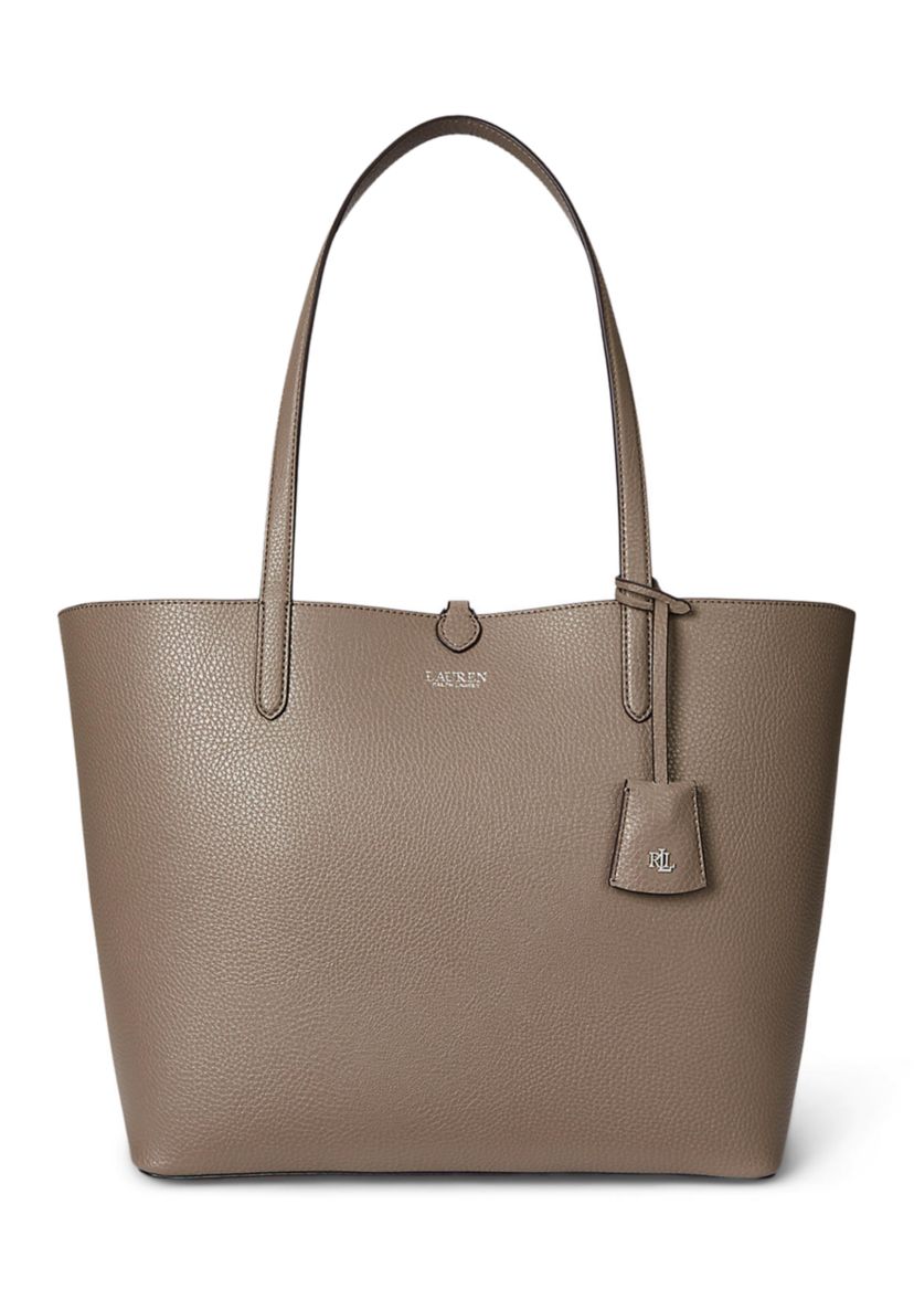 Faux-Leather Large Reversible Tote Bag
