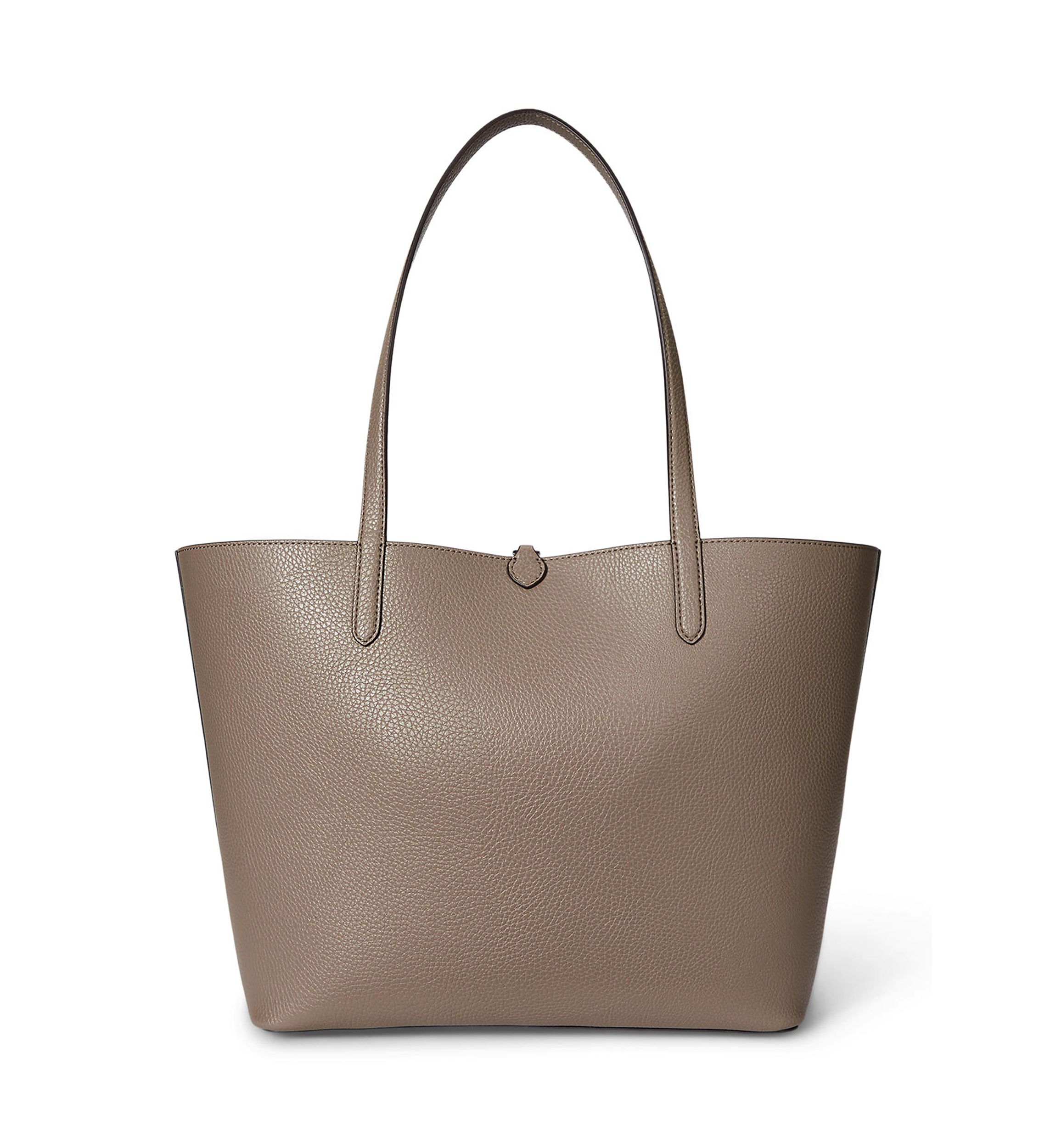 Faux-Leather Large Reversible Tote Bag