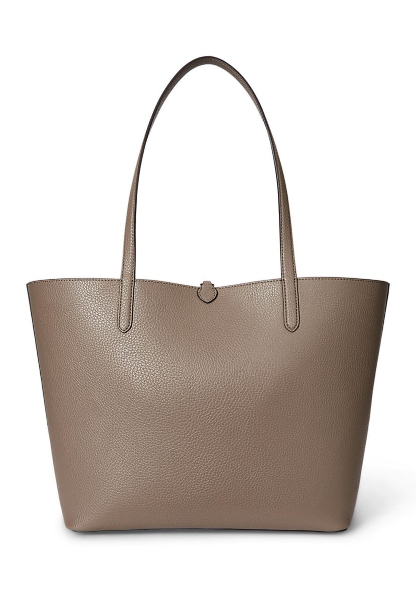 Faux-Leather Large Reversible Tote Bag