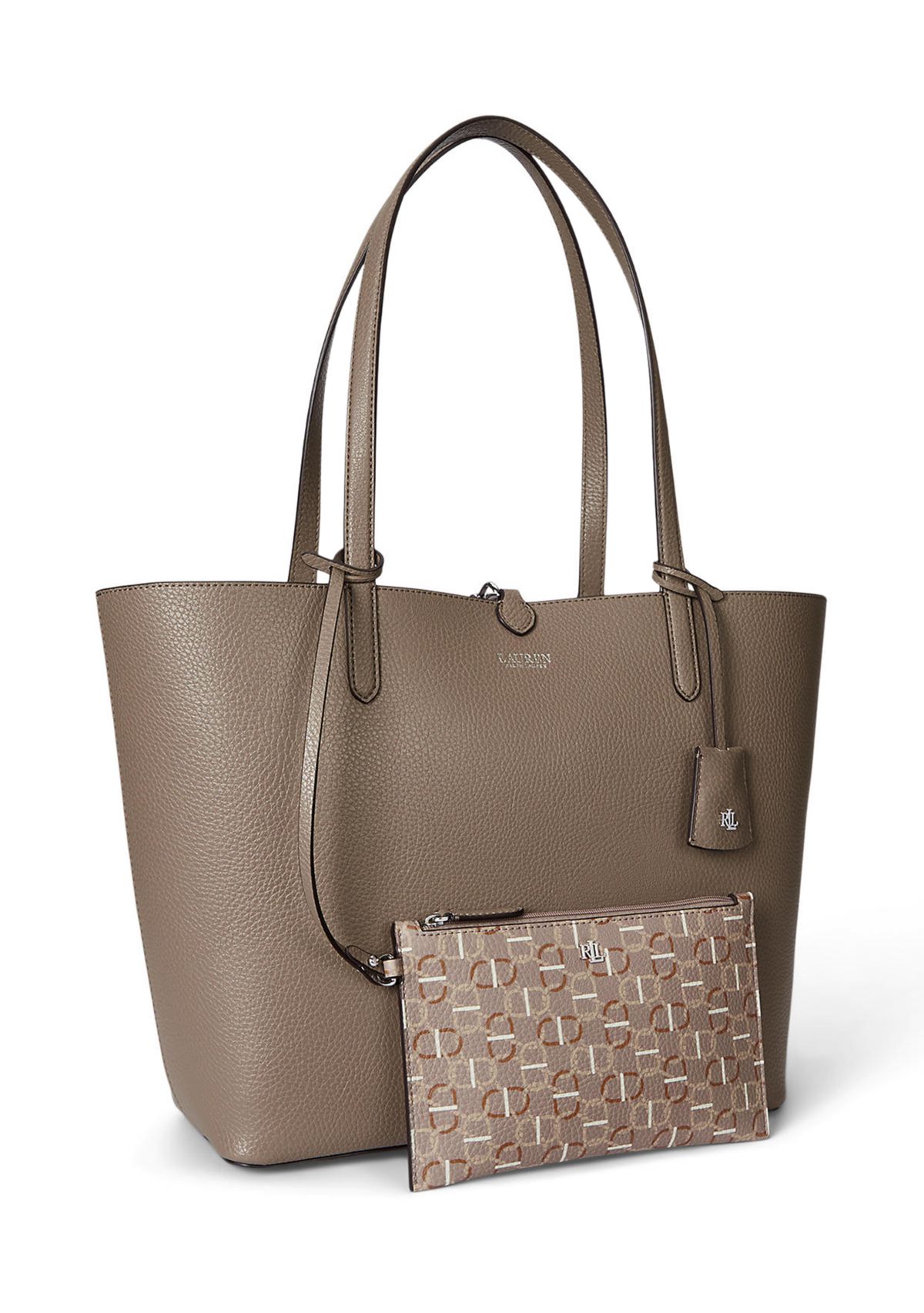 Faux-Leather Large Reversible Tote Bag