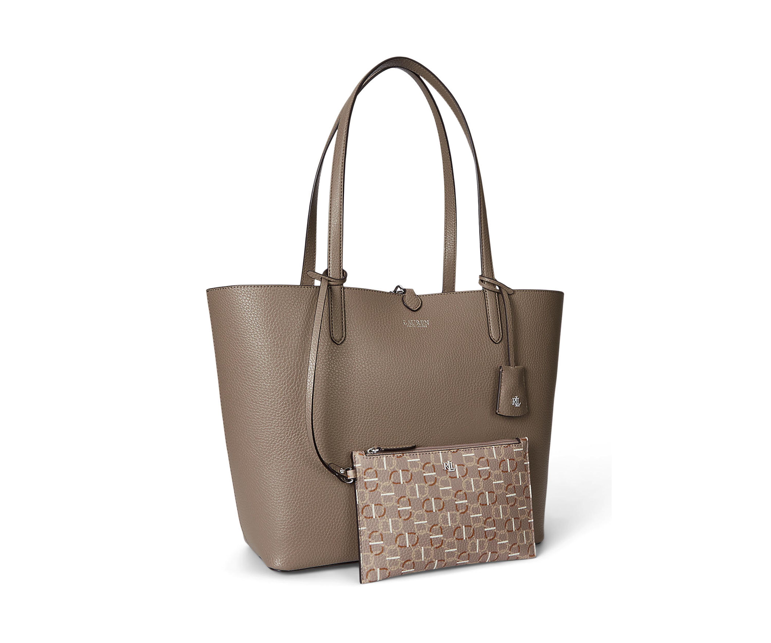 Faux-Leather Large Reversible Tote Bag