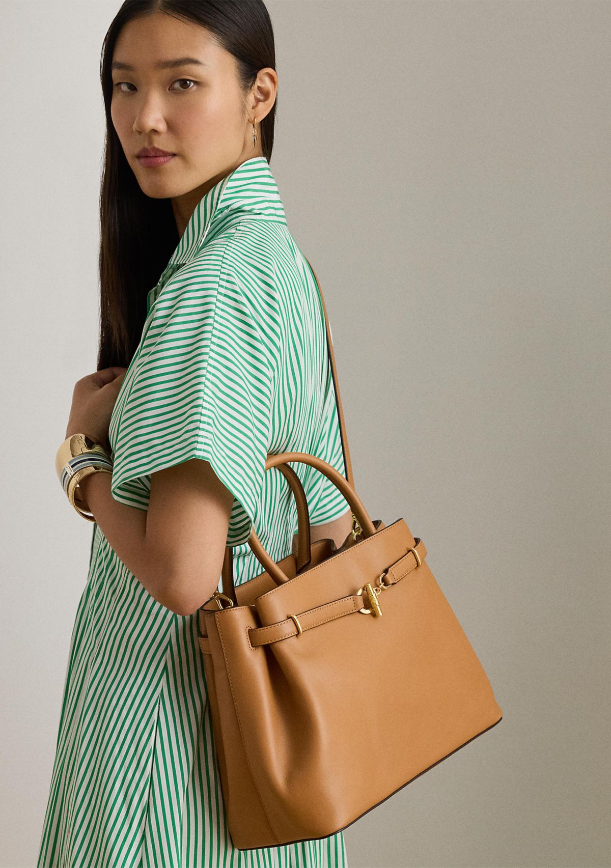 Leather Large Blaike Satchel