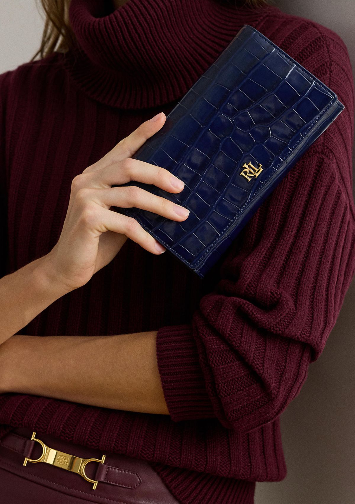 Croc-Embossed Medium Adair II Crossbody Bag