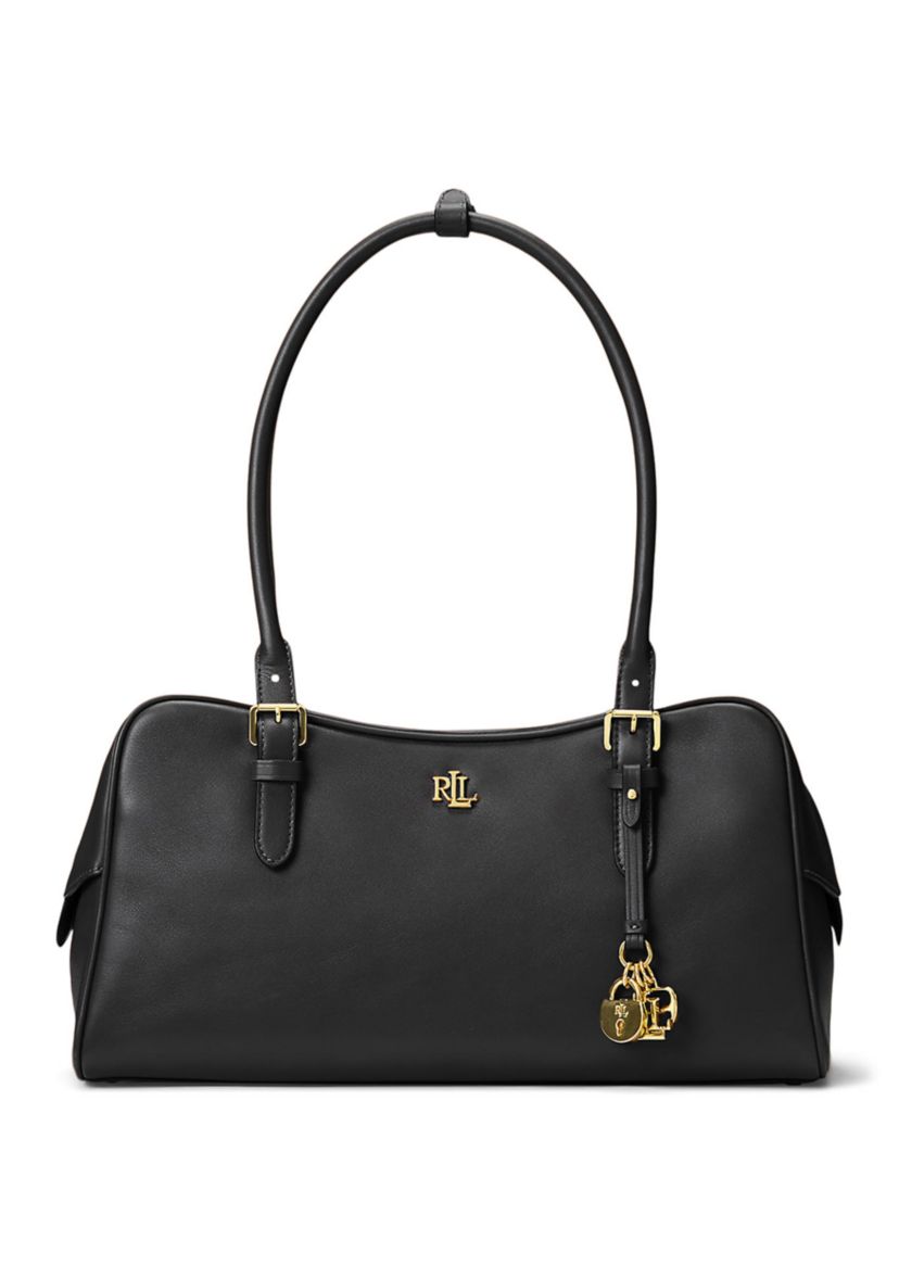 Lauren Ralph Lauren Leather Large Marcy Zip Satchel Bag | Belk