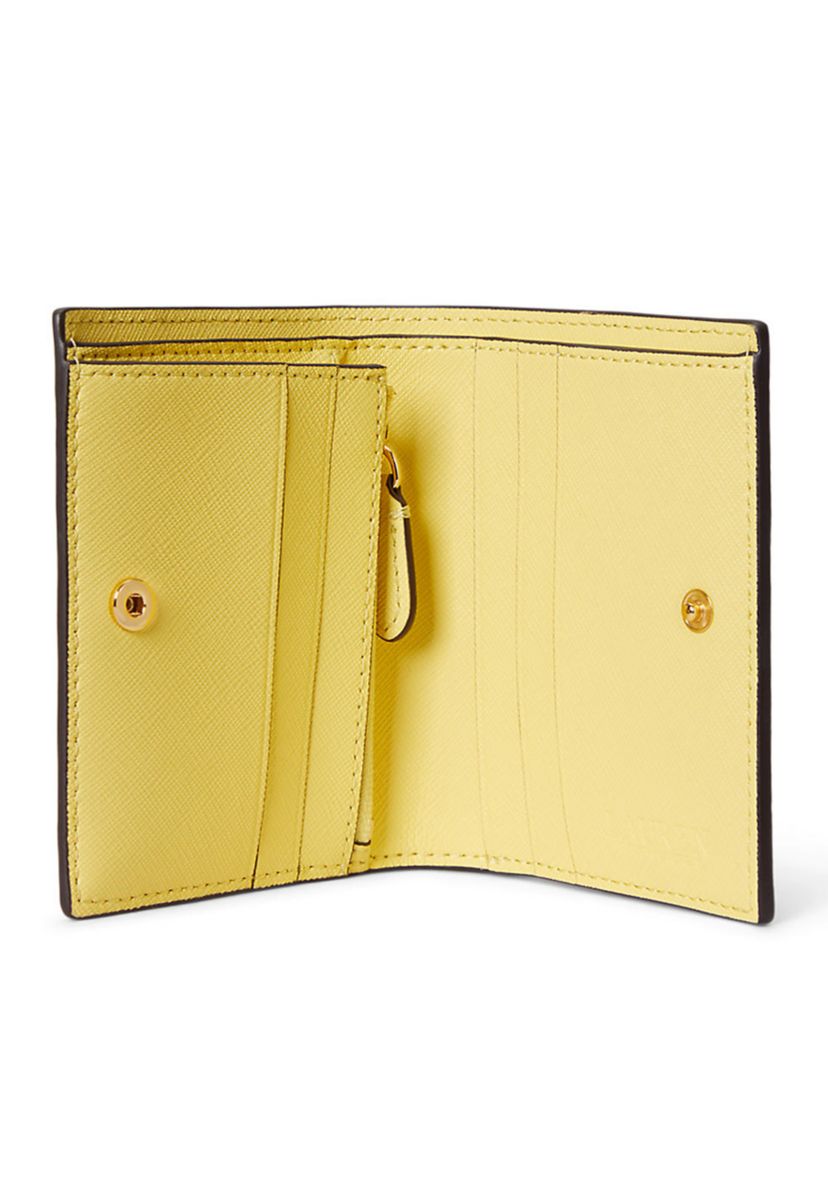 Lauren Ralph Lauren Crosshatch Leather Compact Wallet | Belk display picture 1