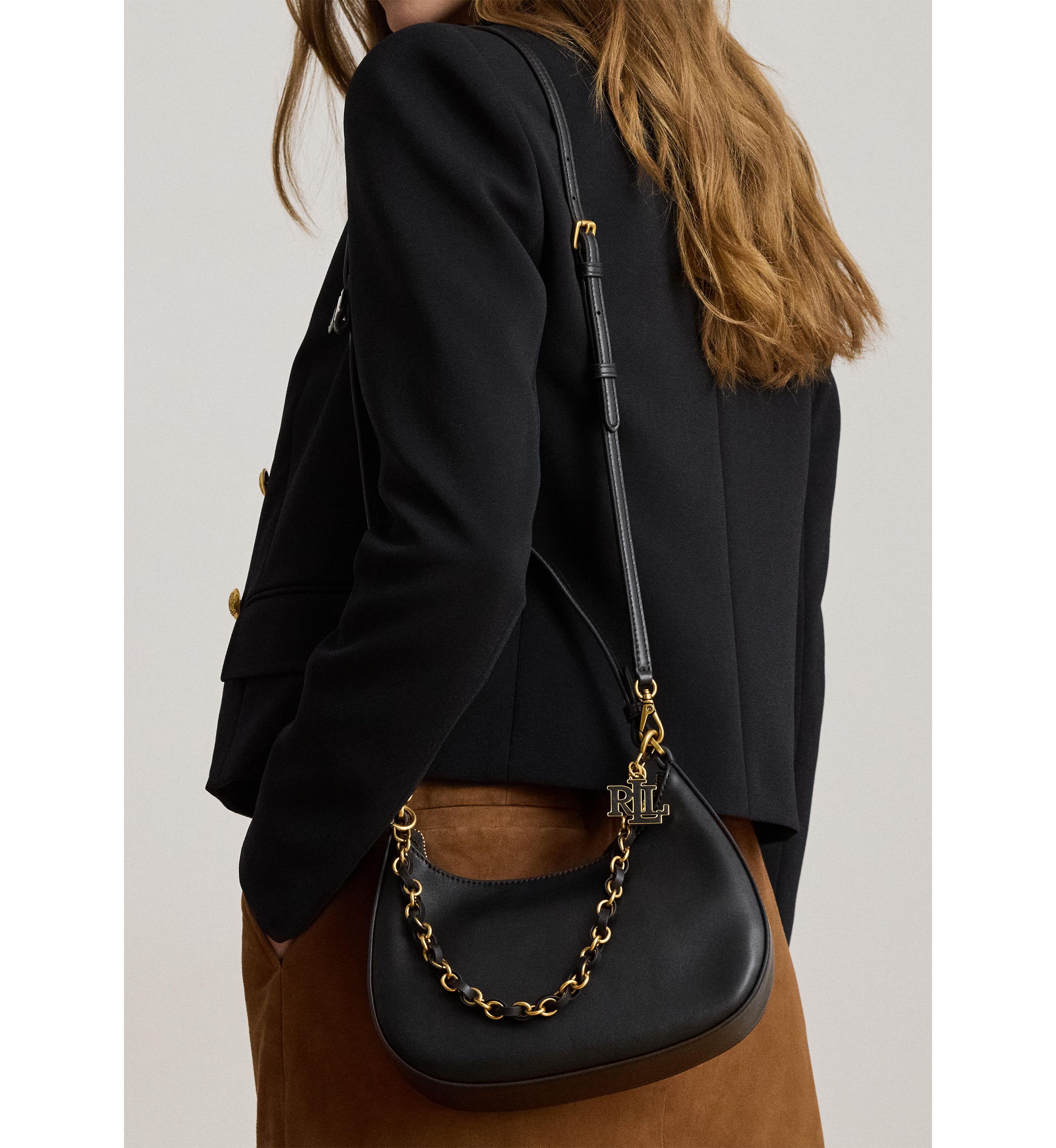 Lauren Ralph Lauren Leather Medium Marcy Zip Shoulder Bag | Belk