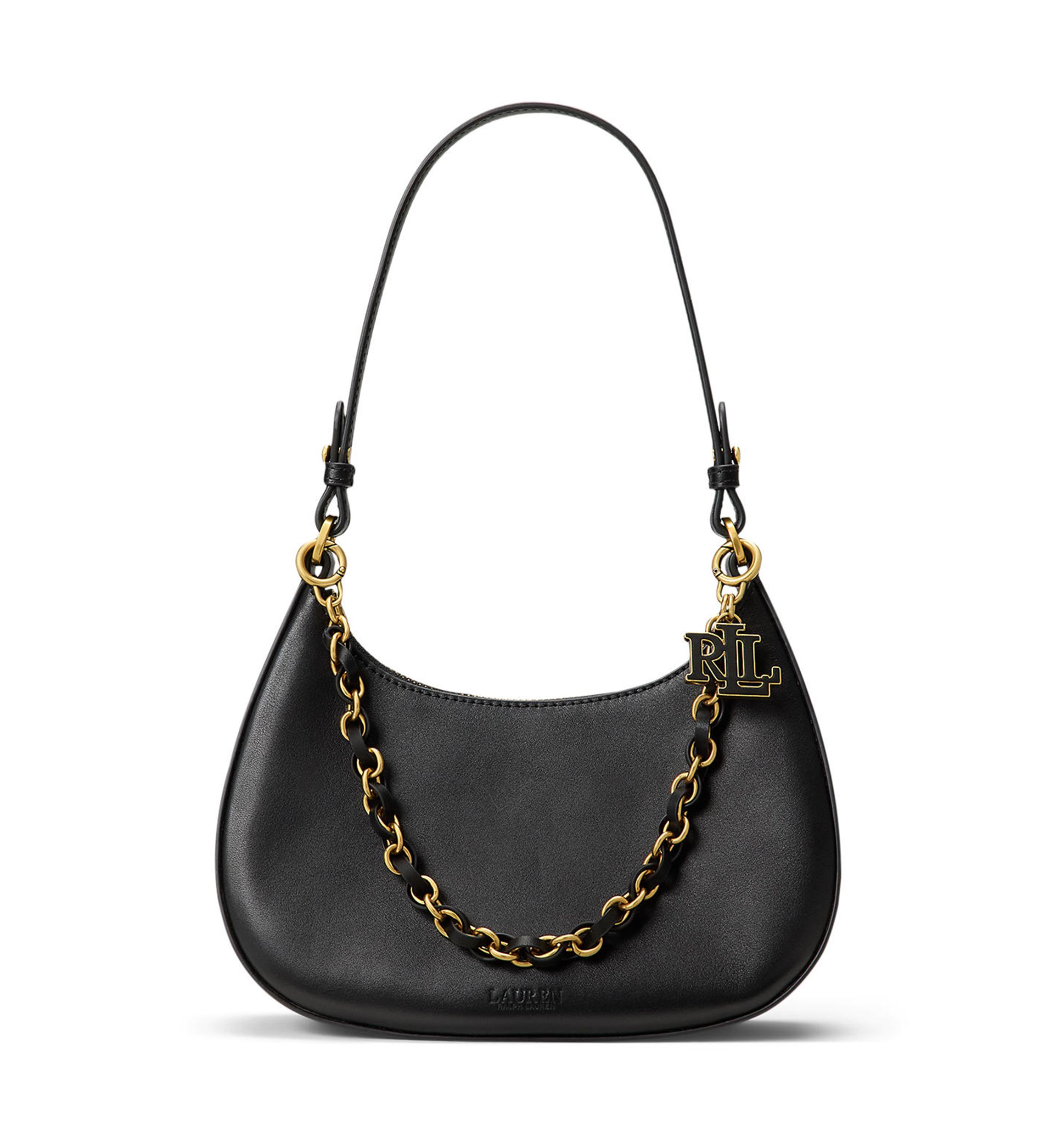 Lauren Ralph Lauren Leather Medium Marcy Zip Shoulder Bag | Belk