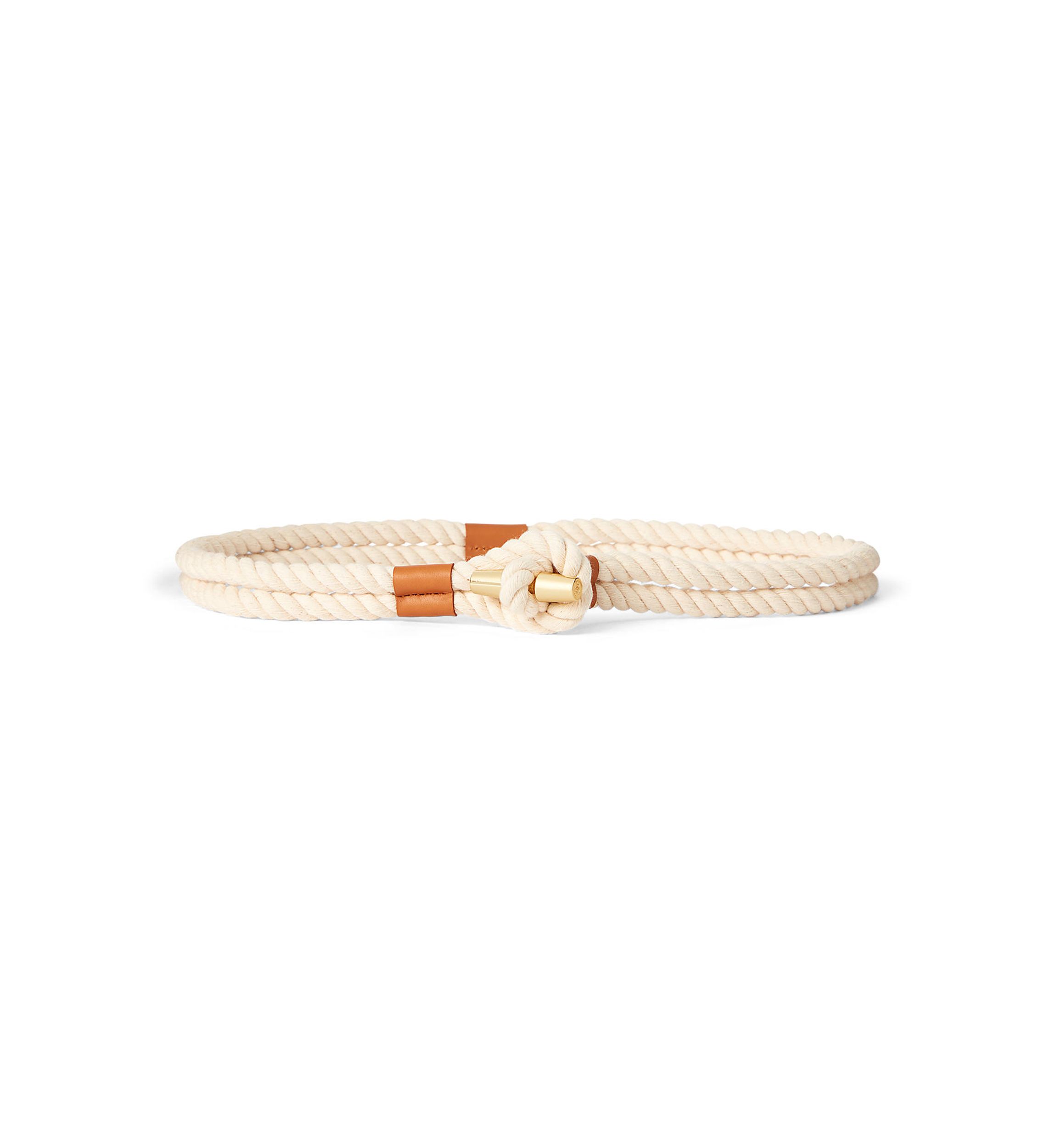 LAUREN RALPH LAUREN GOLDEN RING BUCKLE IVORY BRAIDED BELT Polo Ralph Lauren Braided Leather Belt | Neiman Marcus main image 2
