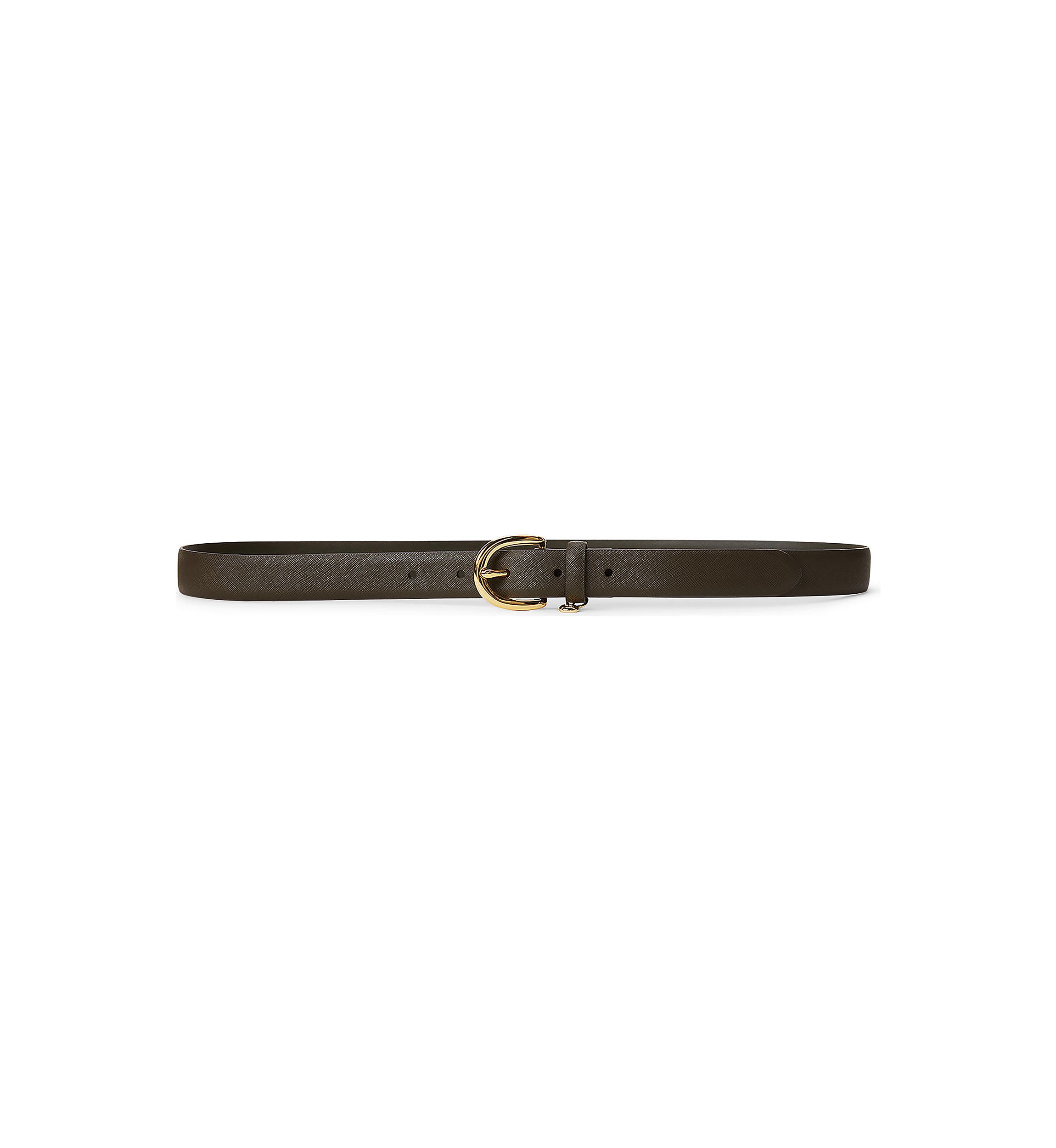 Charm Saffiano Leather Belt