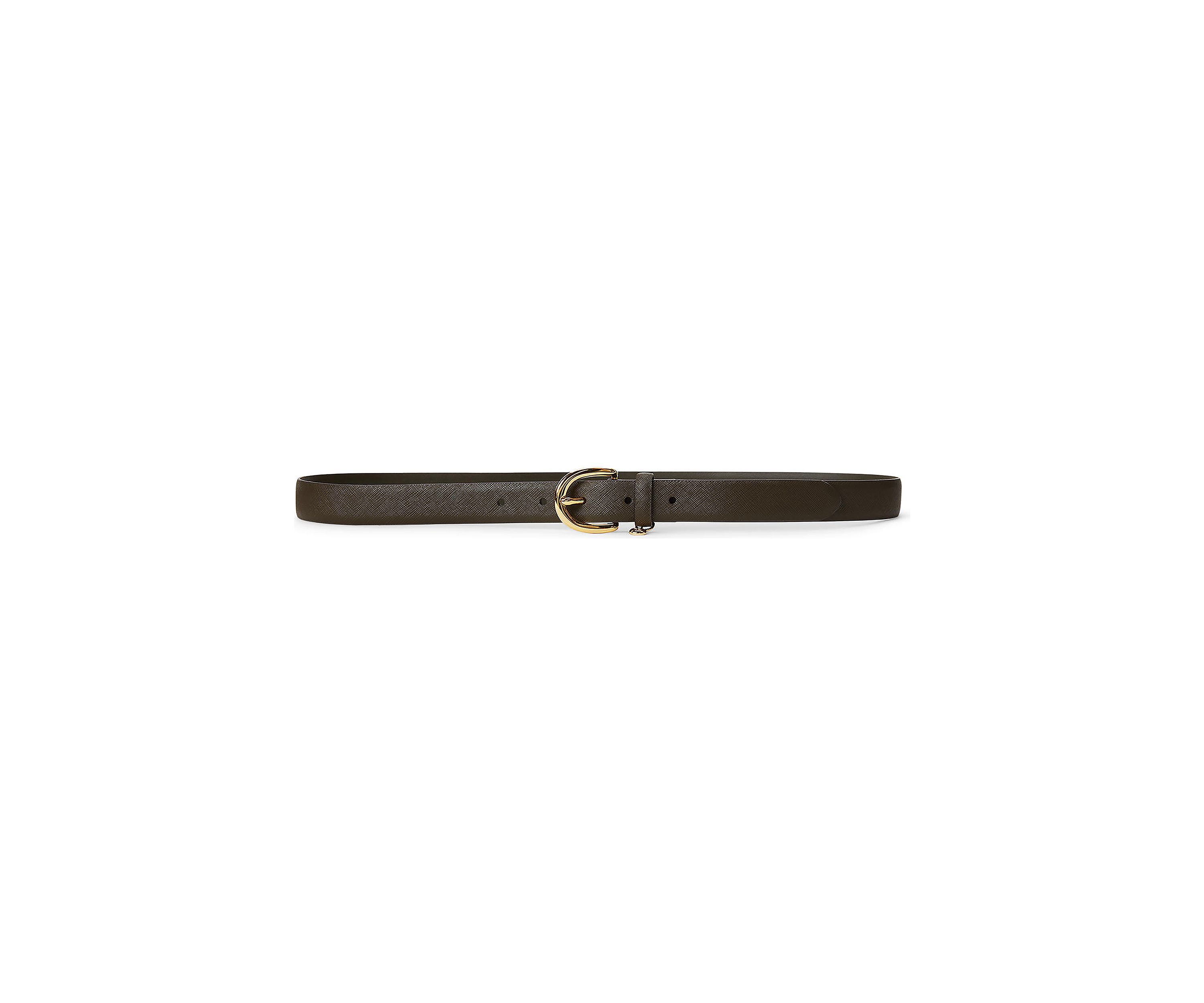 Charm Saffiano Leather Belt