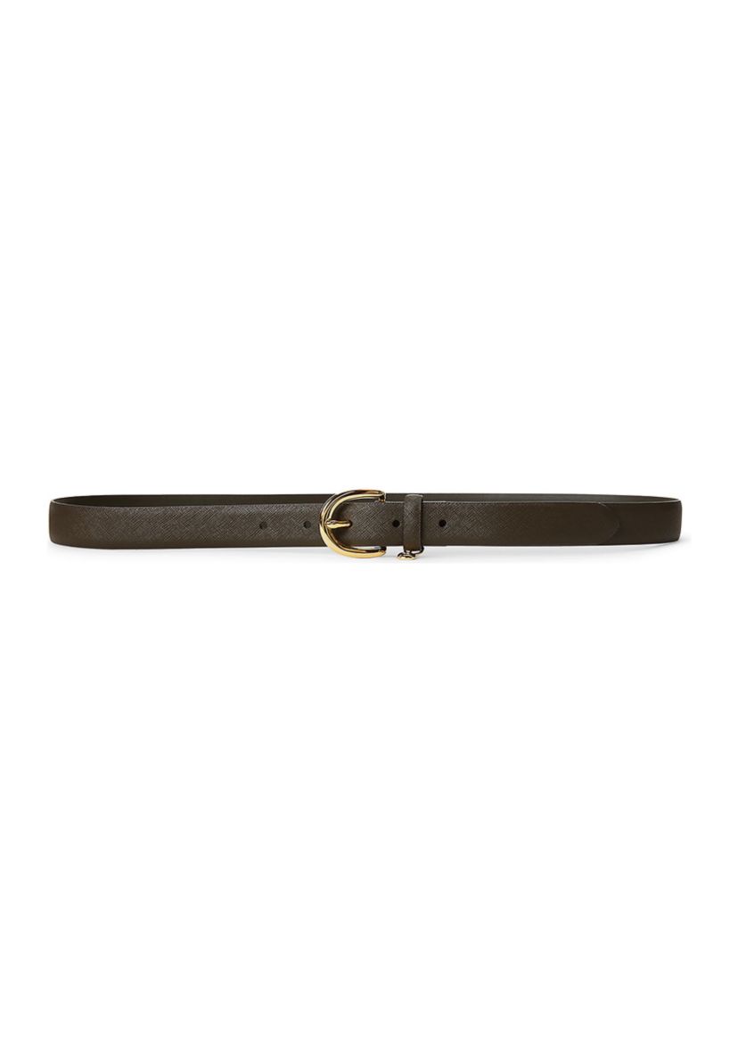 Charm Saffiano Leather Belt