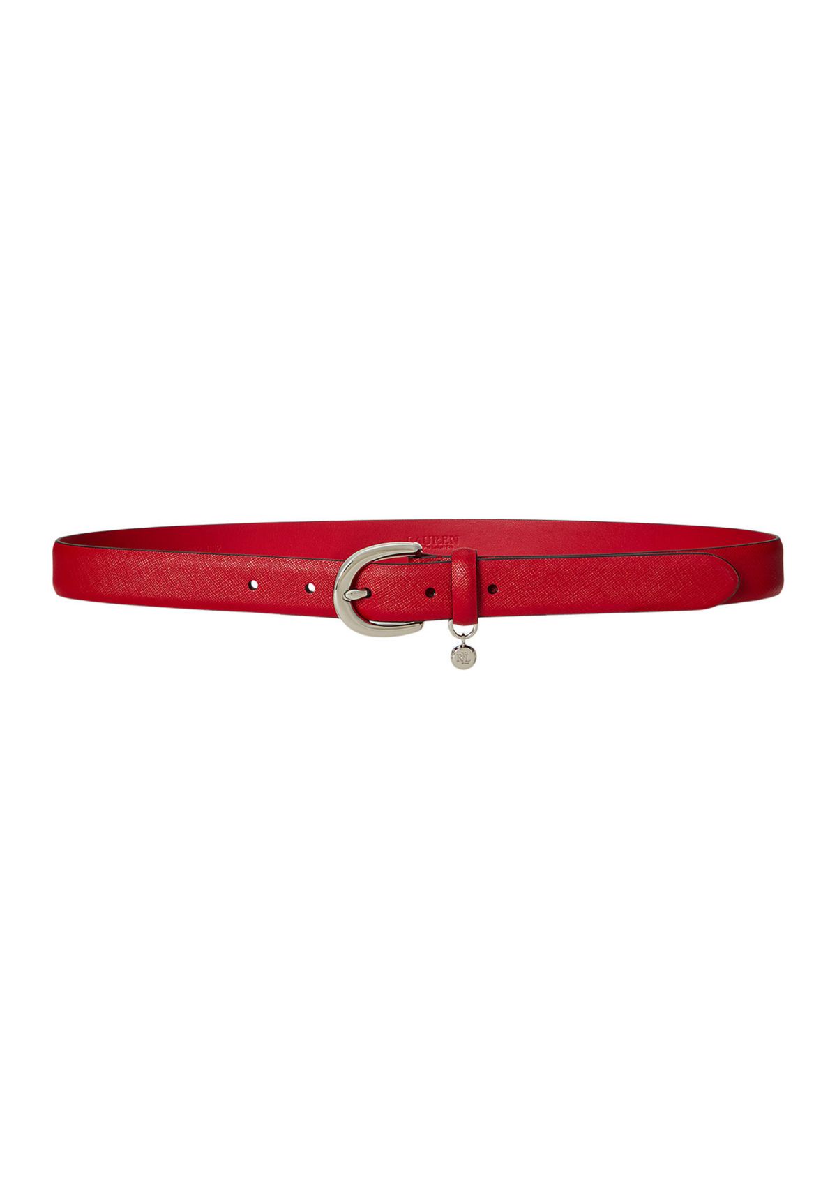 Charm Crosshatch Leather Belt