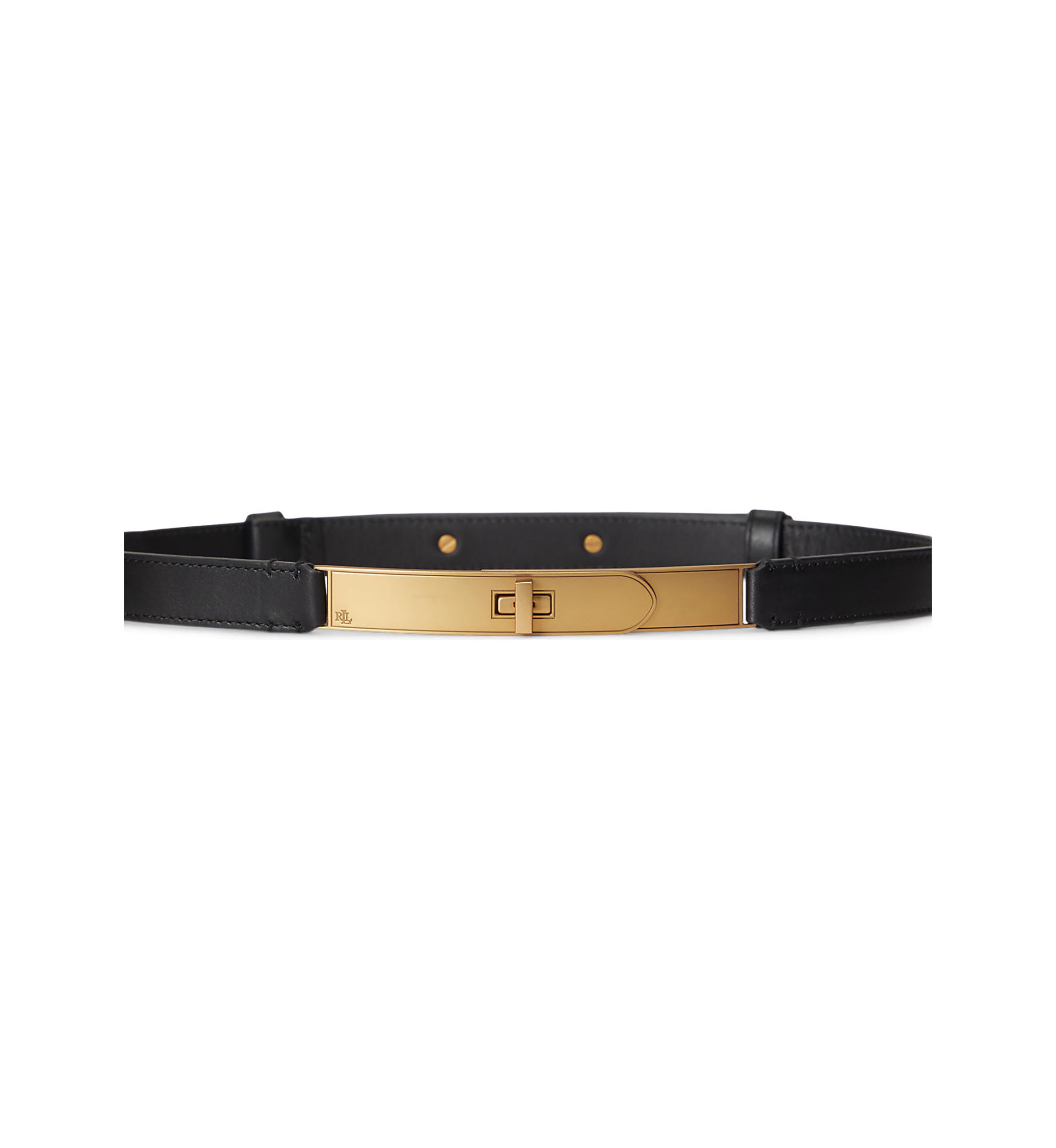 Skinny Leather Belt with Metal Turn Lock Buckle Ovekaut Women Skinny Leather Belt,Solid Color Alloy Turn  main image 2