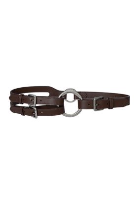 Lauren Ralph Lauren Tri Strap O-Ring Leather Belt | Belk display picture 1