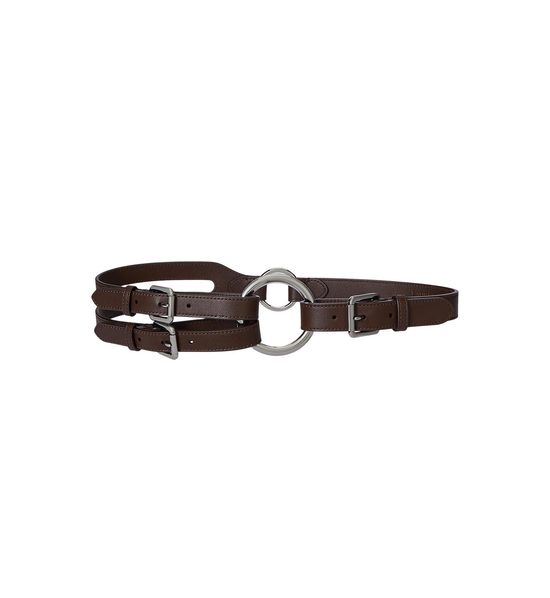 Tri Strap O-Ring Leather Belt