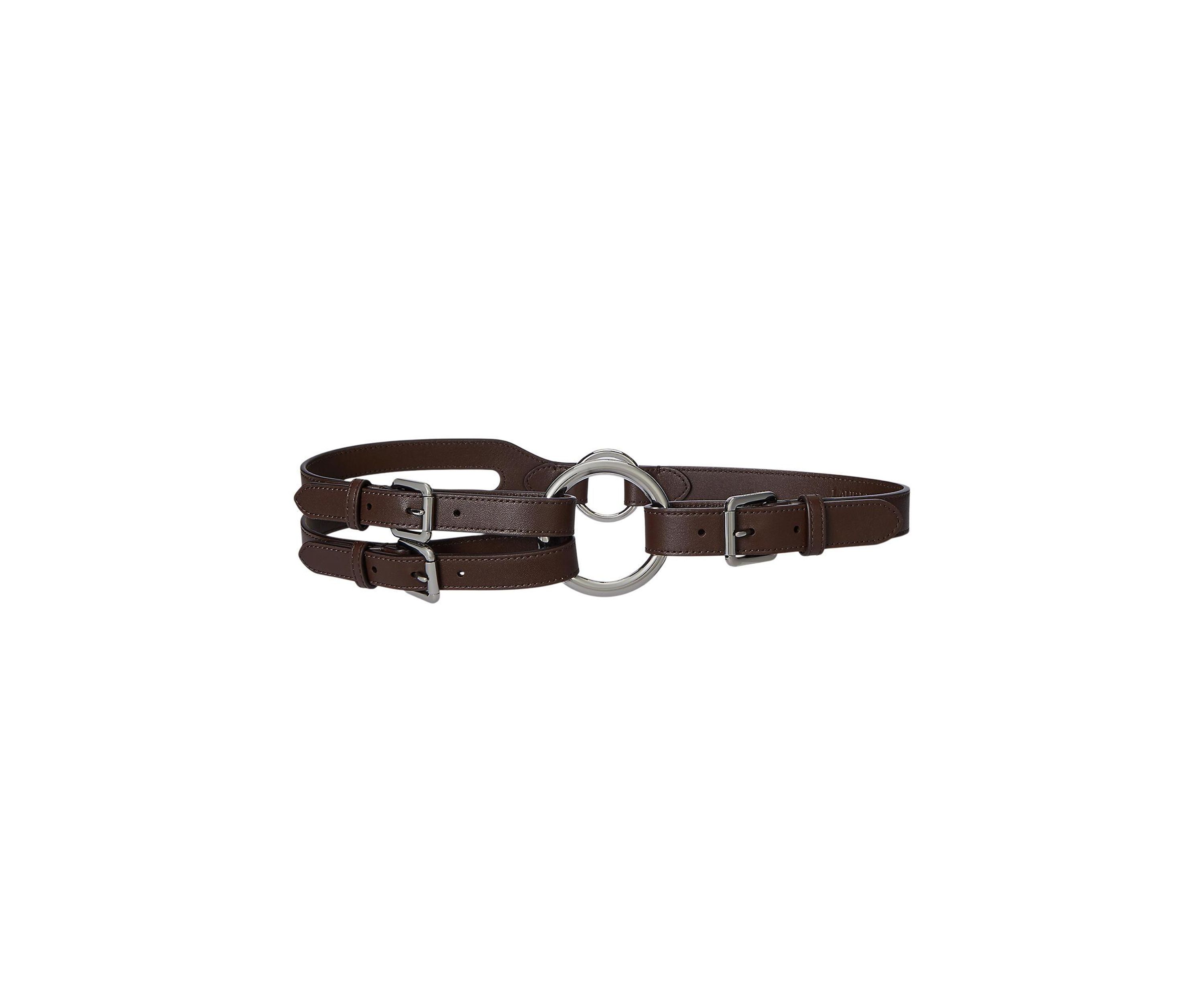 Tri Strap O-Ring Leather Belt