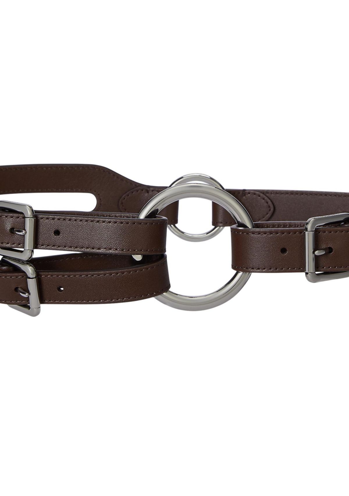 Tri Strap O-Ring Leather Belt