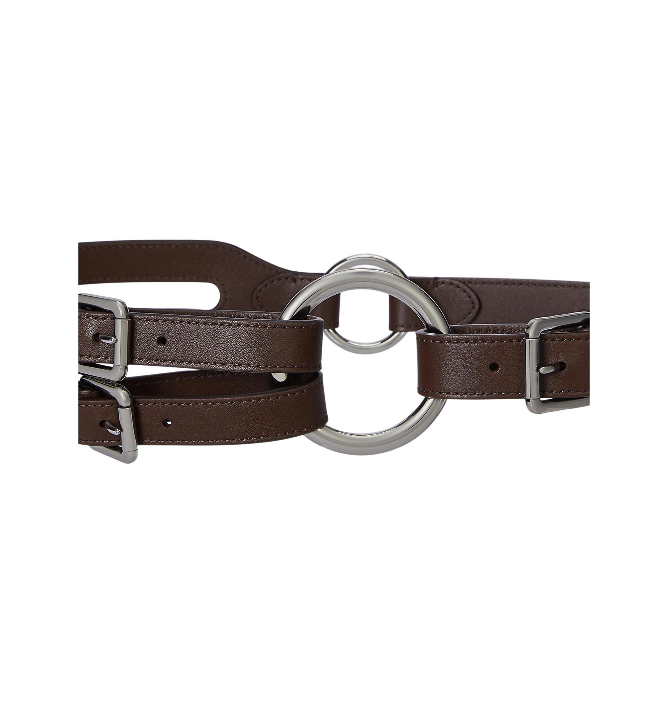 Tri Strap O-Ring Leather Belt