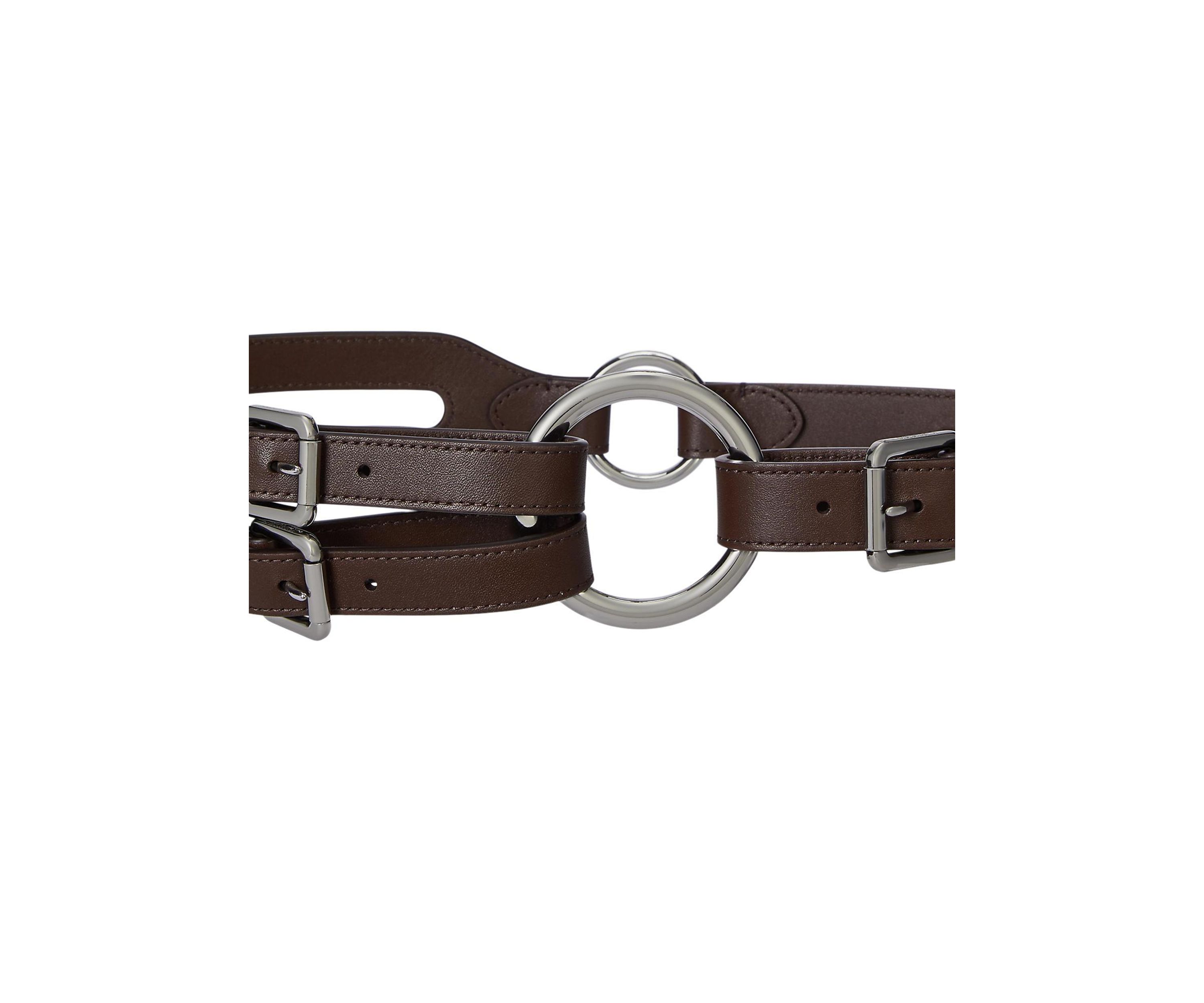 Tri Strap O-Ring Leather Belt