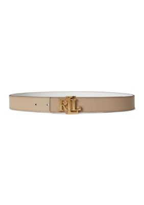 Lauren Ralph Lauren Women's Logo Reversible Leather Belt