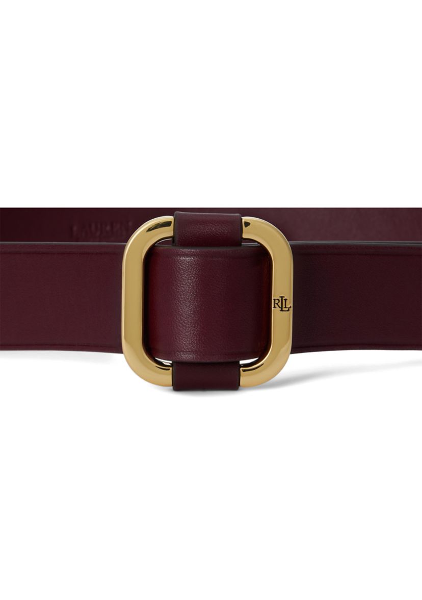 Slide-Buckle Leather Belt
