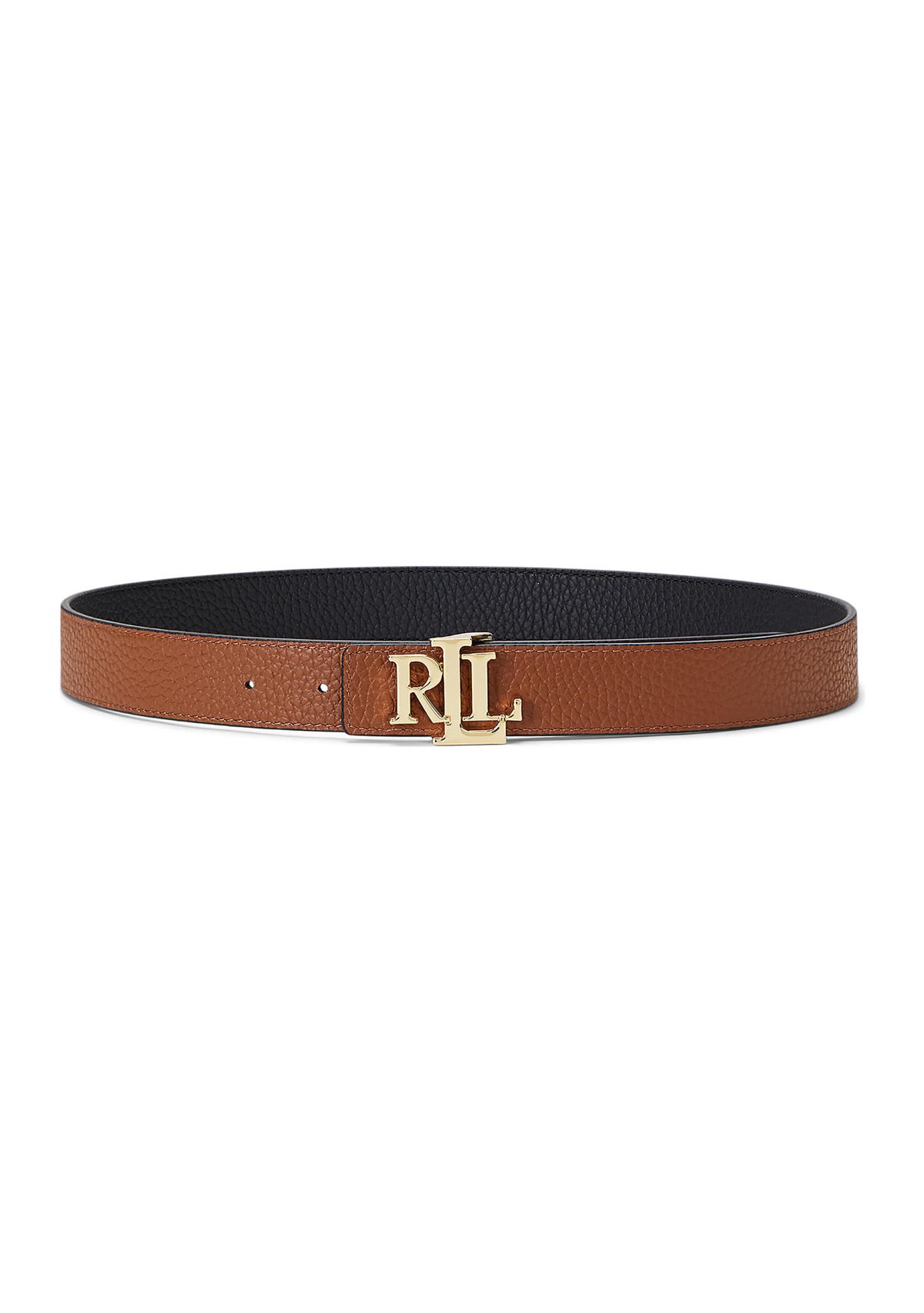 Logo Reversible Pebbled Leather Belt