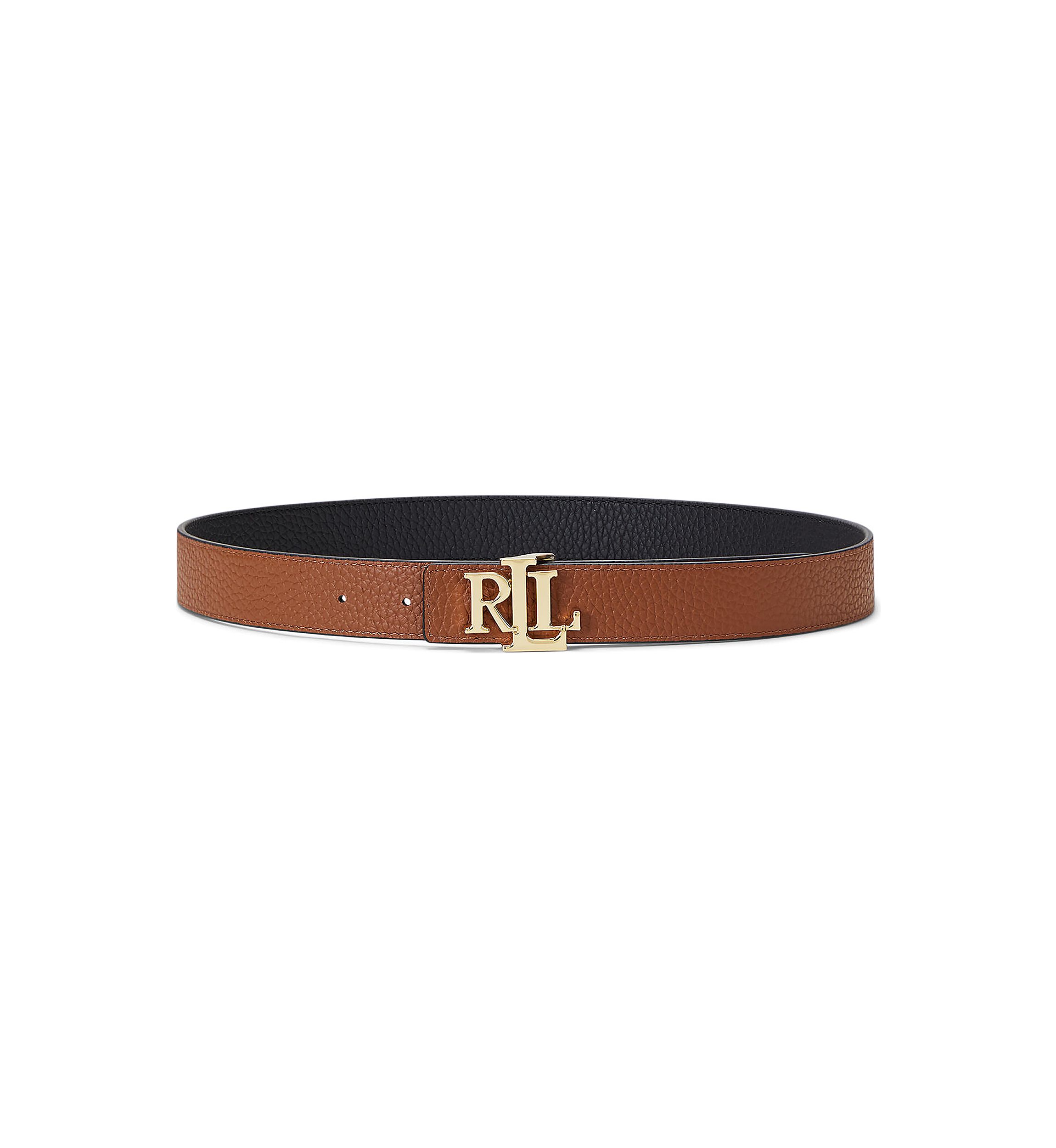Logo Reversible Pebbled Leather Belt