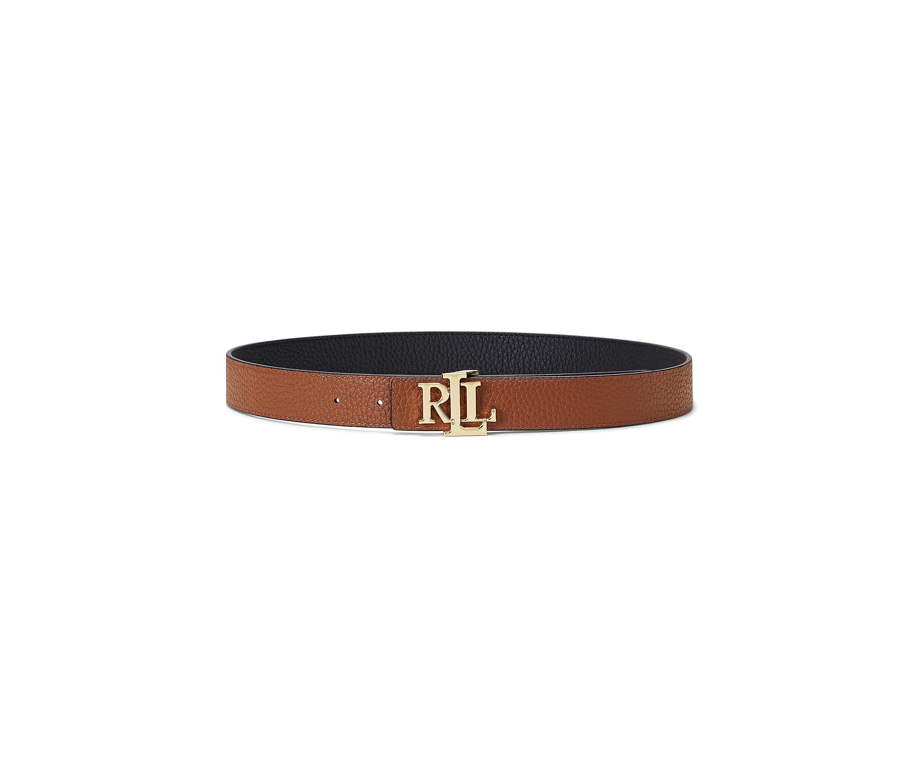 Logo Reversible Pebbled Leather Belt