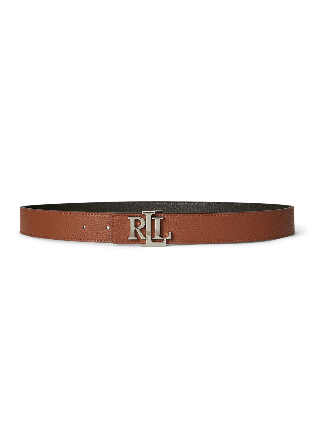 Logo Reversible Pebbled Leather Belt