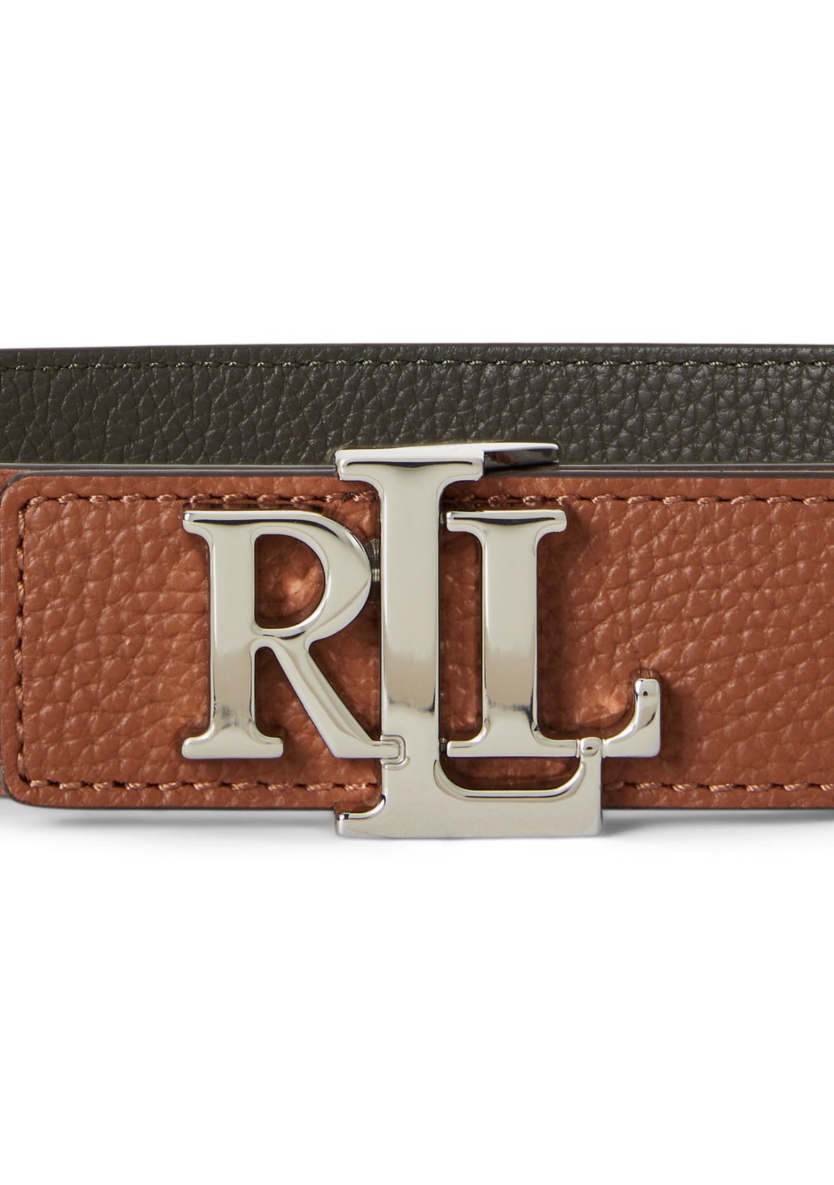 Logo Reversible Pebbled Leather Belt