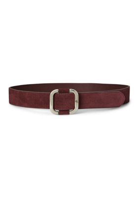 Lauren Ralph Lauren Slide-Buckle Suede Belt | Belk display picture 3