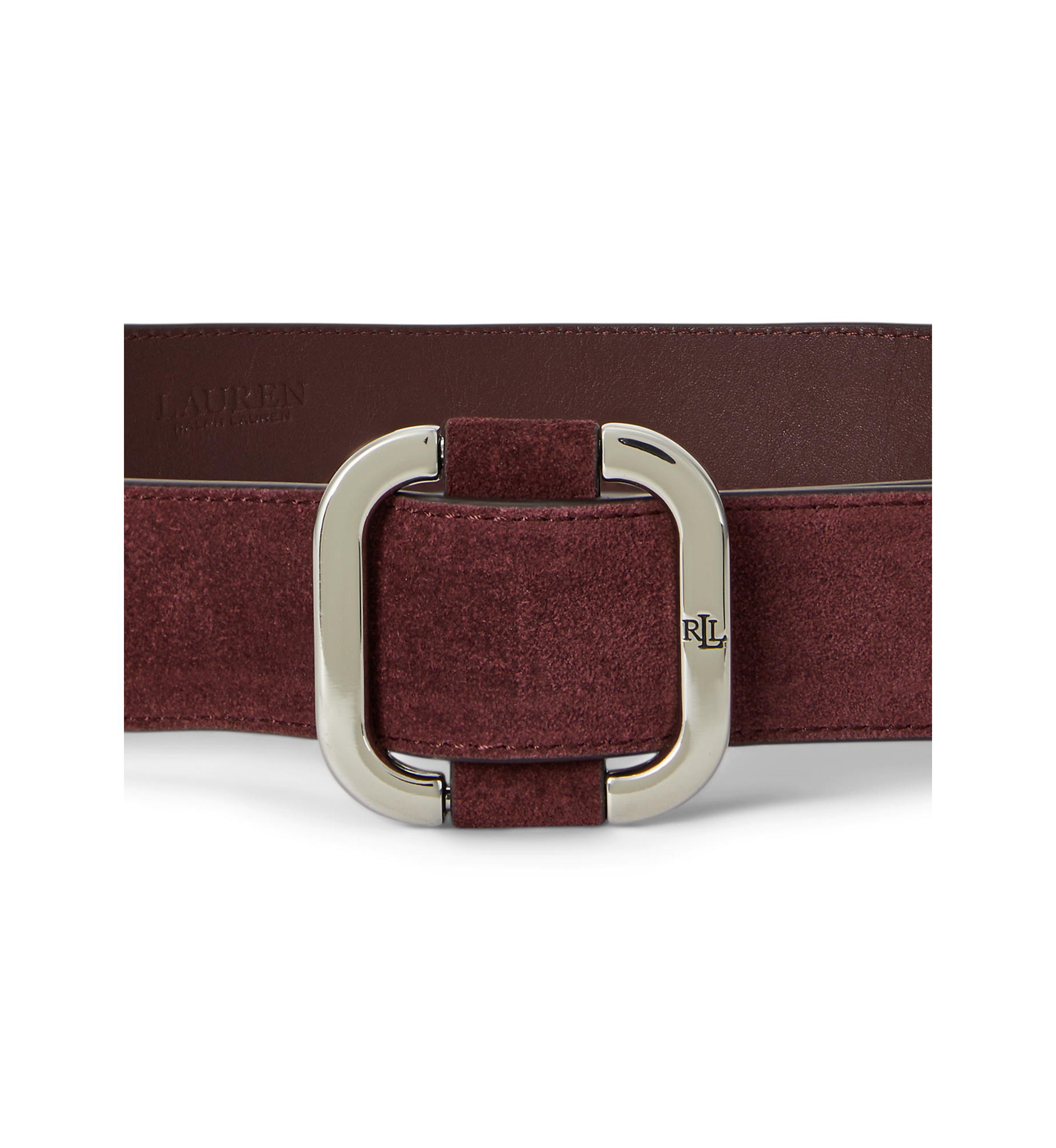 Lauren Ralph Lauren Slide-Buckle Suede Belt | Belk display picture 1