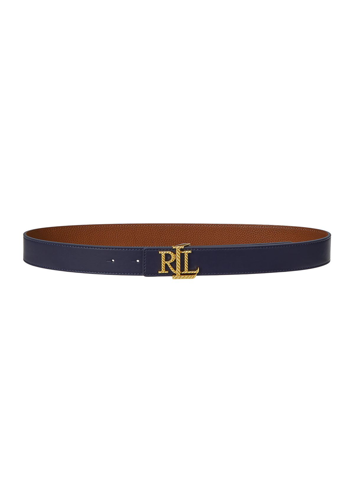 Logo Reversible Pebbled Leather Belt