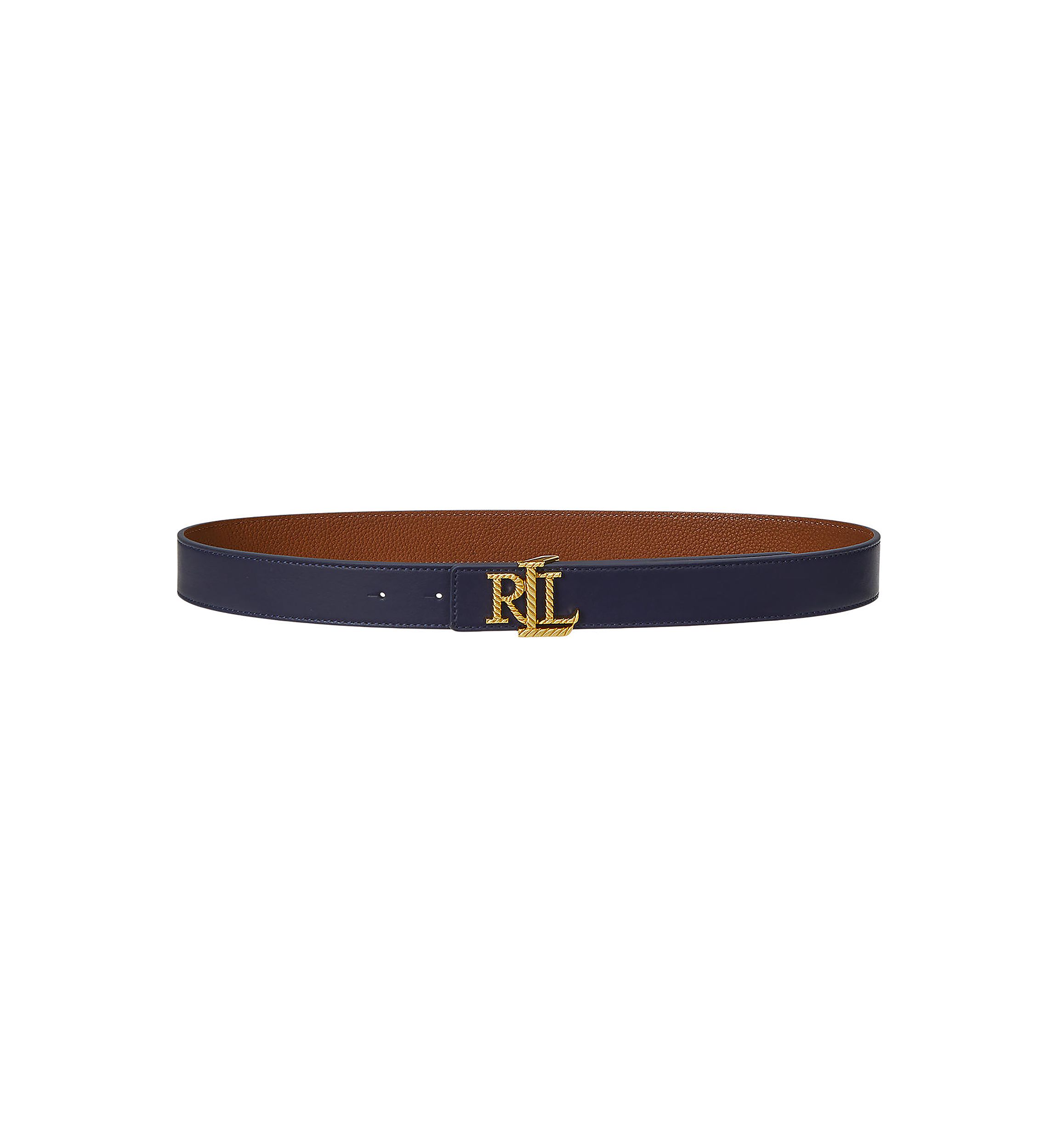 Logo Reversible Pebbled Leather Belt