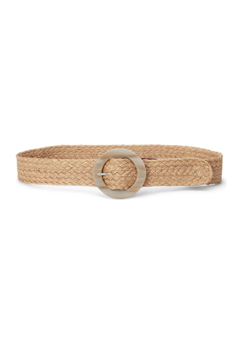 Lauren Ralph Lauren Woven Jute Faux Horn Buckle Wide Belt | Belk display picture 3