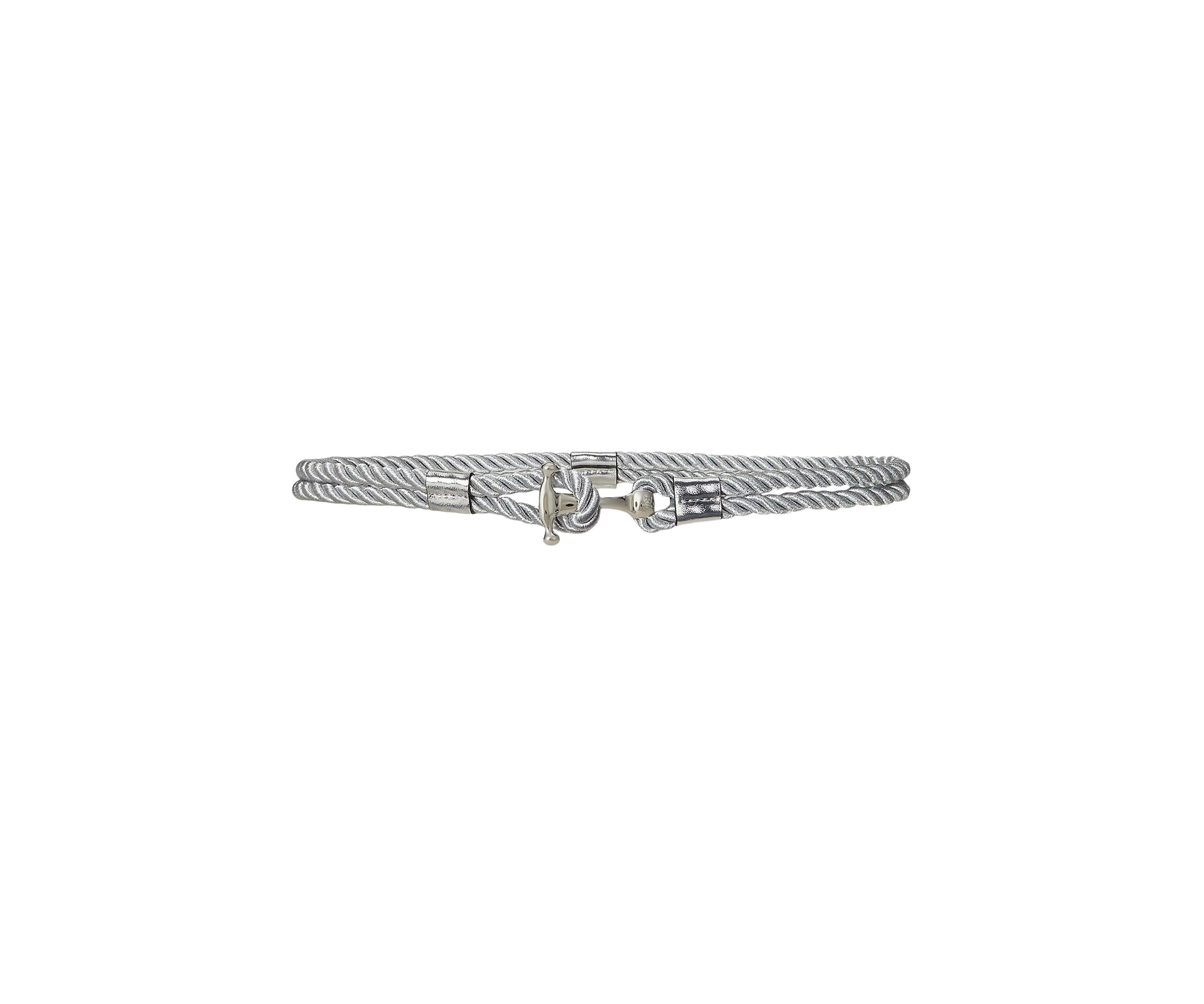 Metallic Rope Anchor-Toggle Skinny Belt