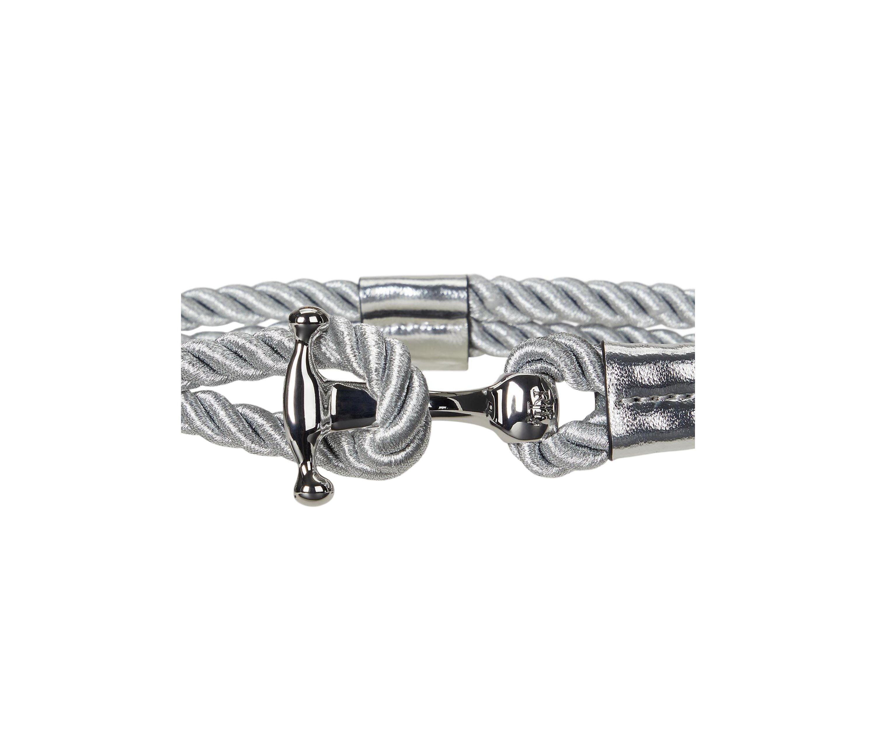 Metallic Rope Anchor-Toggle Skinny Belt