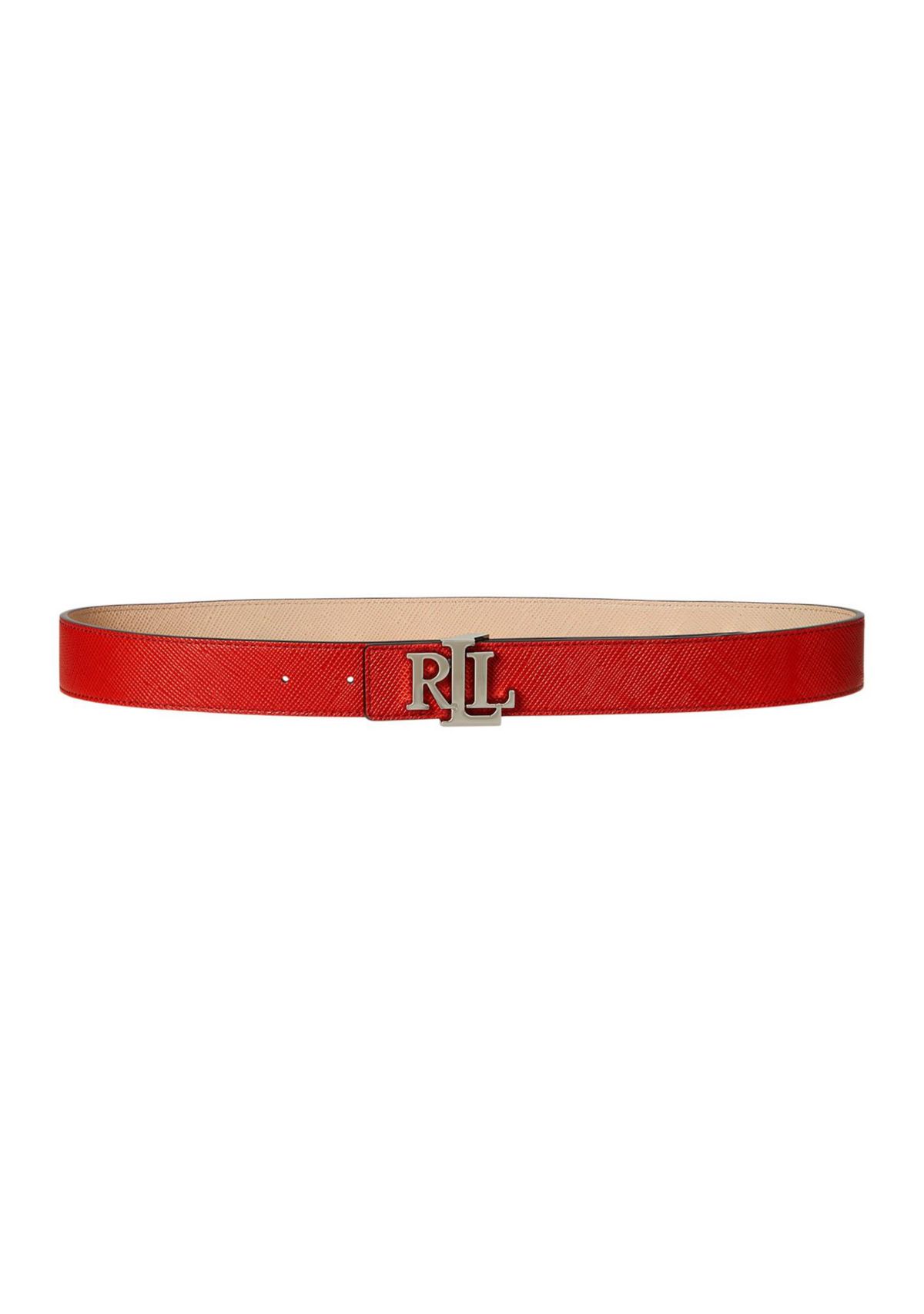 Logo Reversible Crosshatch Leather Belt